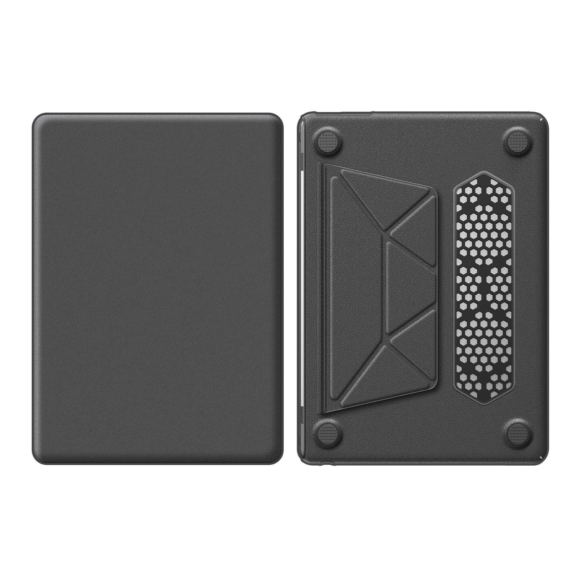ProElite Case for MacBook Air 13.6 inch 2022 2023 2024 2025 Release M5/M4/M3 A3113 M2 A2681 with Touch ID, Slim Leather case with Foldable Stand, Grey