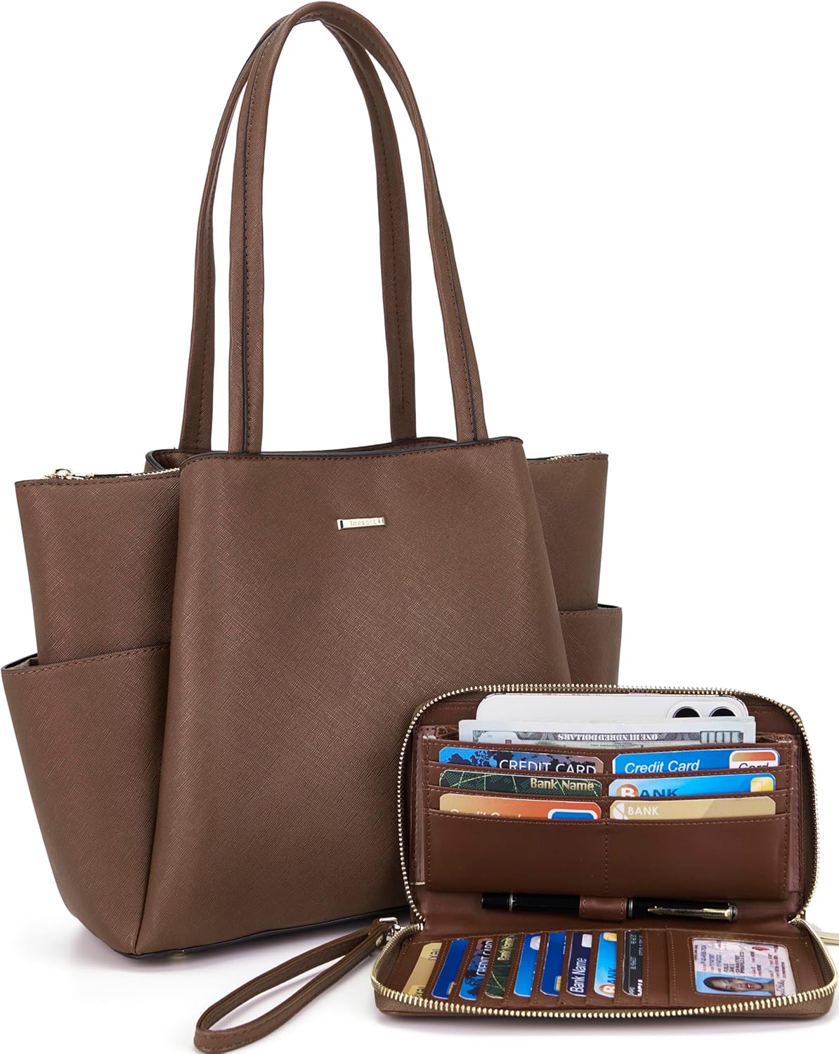 Tote Handbags for Women Purse and Wallet Set Large Shoulder Bags Crossbody Purses Satchel - Image 7