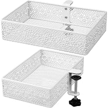 Under Desk Drawer, Clamp on Desk Organizer Under Table Hanging Desk Storage