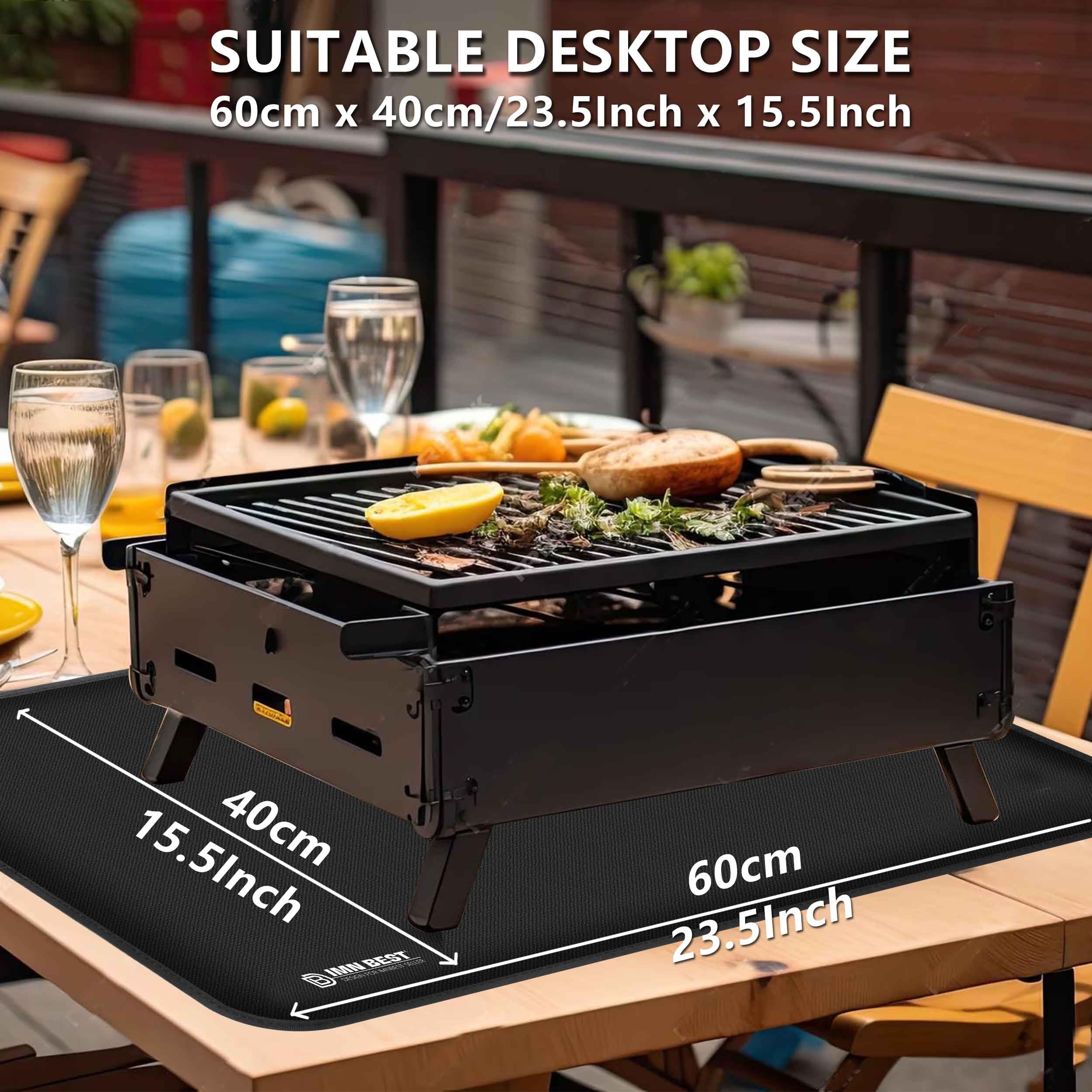 Tappetino Ignifugo 60x40cm - Protezione Calore Per Barbecue E Elettrodomestici - Foto 6