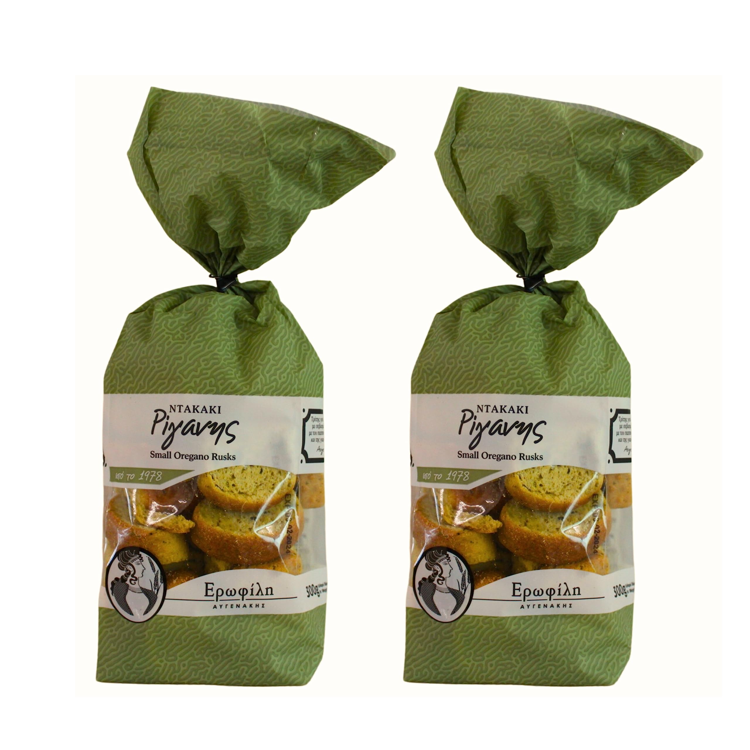Erofili Galletas Tradicionales de Creta con Orégano | Biscotes Griegos Artesanales de Creta | Receta Familiar desde 1978 | Sin Conservantes