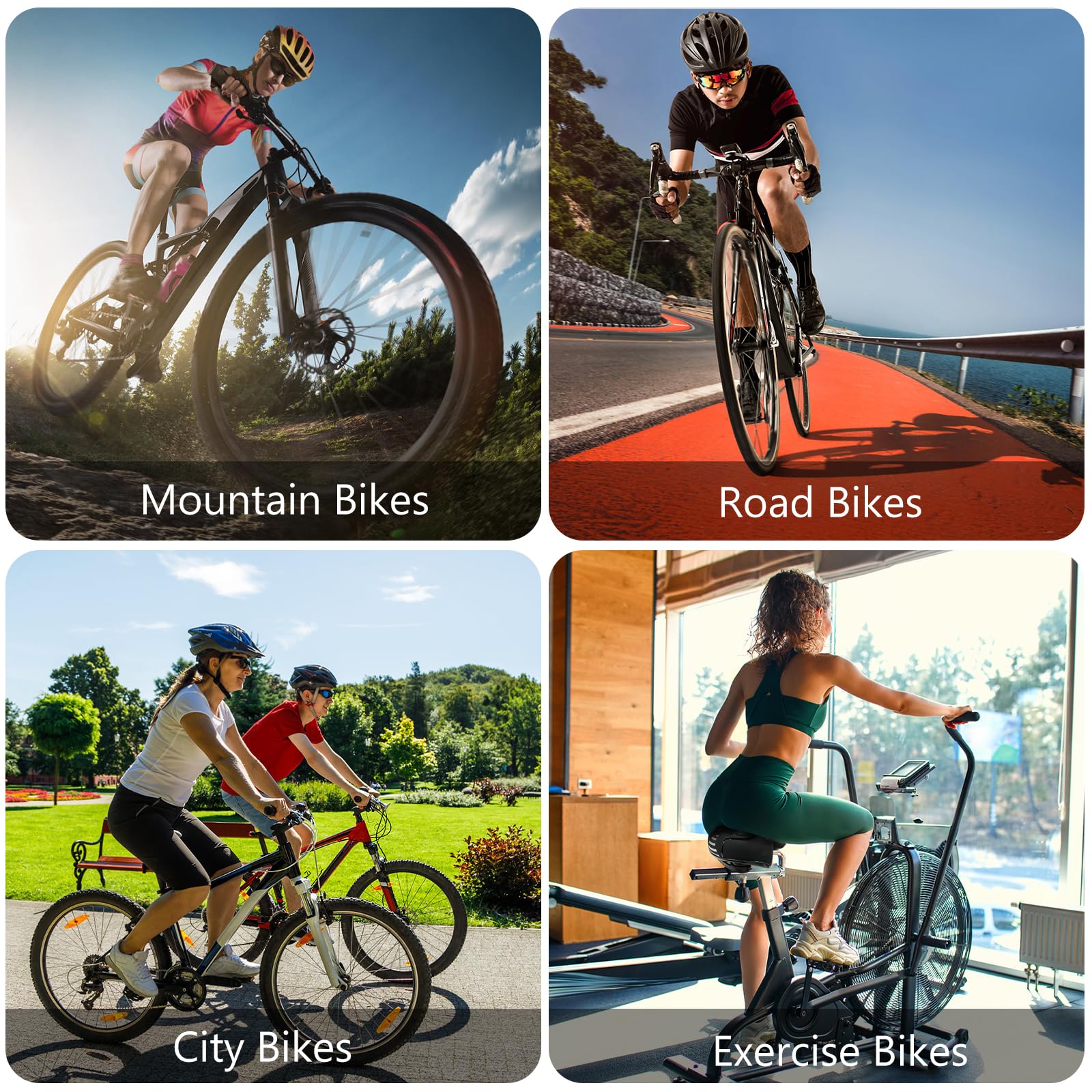 Fahrradsattel Ergonomisch Bequem – Breiter City-/Trekking-Gelsattel, Fahrradsitz mit Aussparung, stoßdämpfend & atmungsaktiv für schmerzfreies Alltagsradeln – Ideal für Damen & Herren