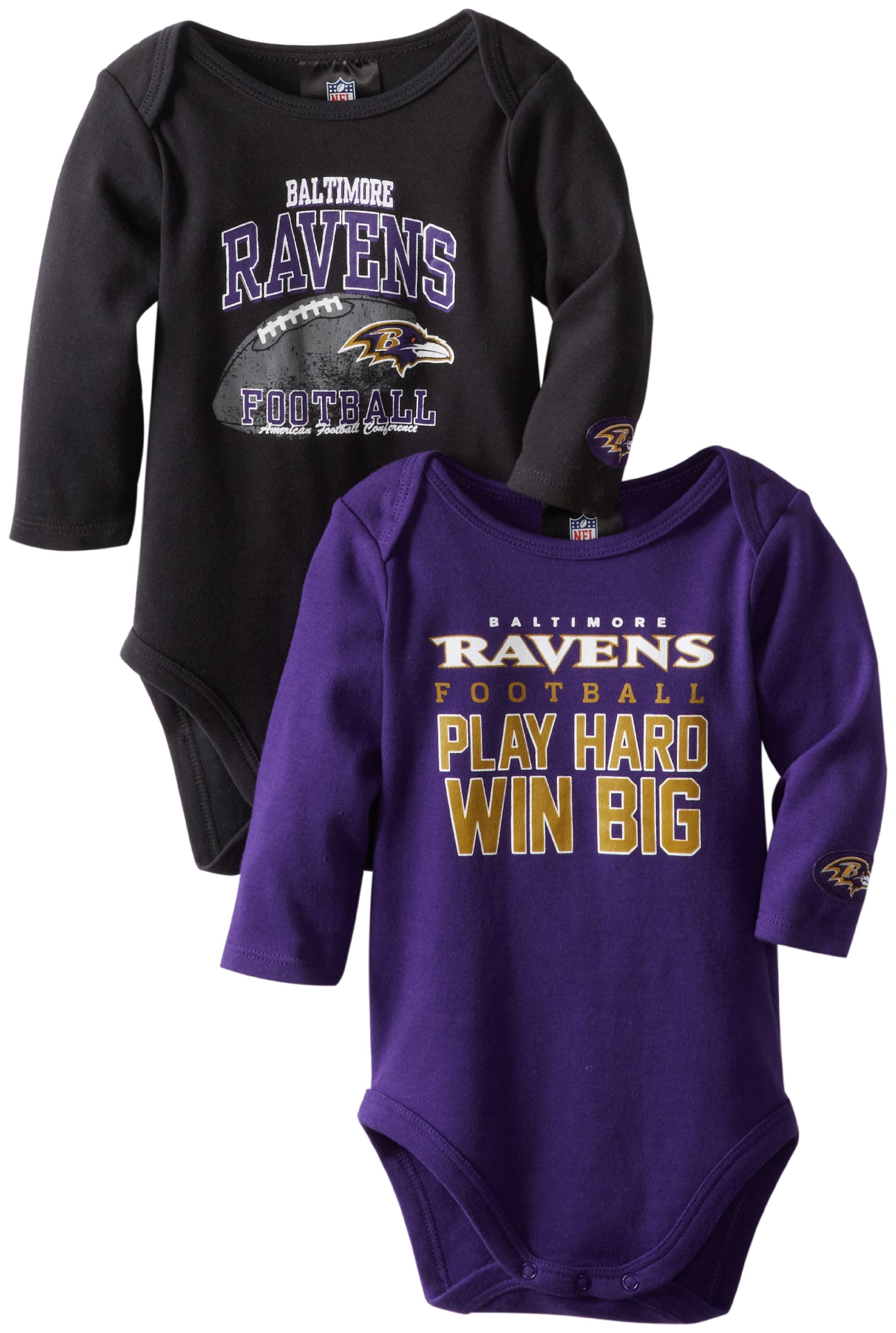 NFL Baltimore Ravens Boy's Long Sleeve Bodysuit