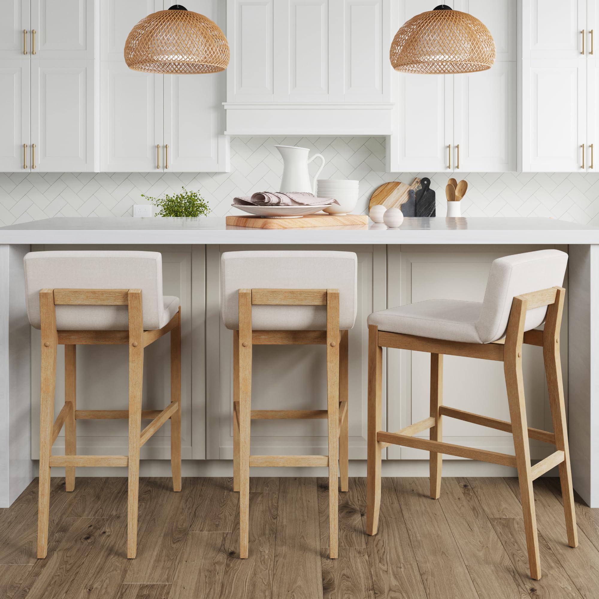 Amazon.com: Nathan James Gracie Modern Upholstered Bar Stool