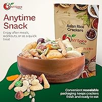 Vista 6 de NY Spice Shop Galletas de arroz asiáticas - Snacks de arroz de 5 libras - Galletas de arroz crujientes, picantes, naturales y mixtas, sin