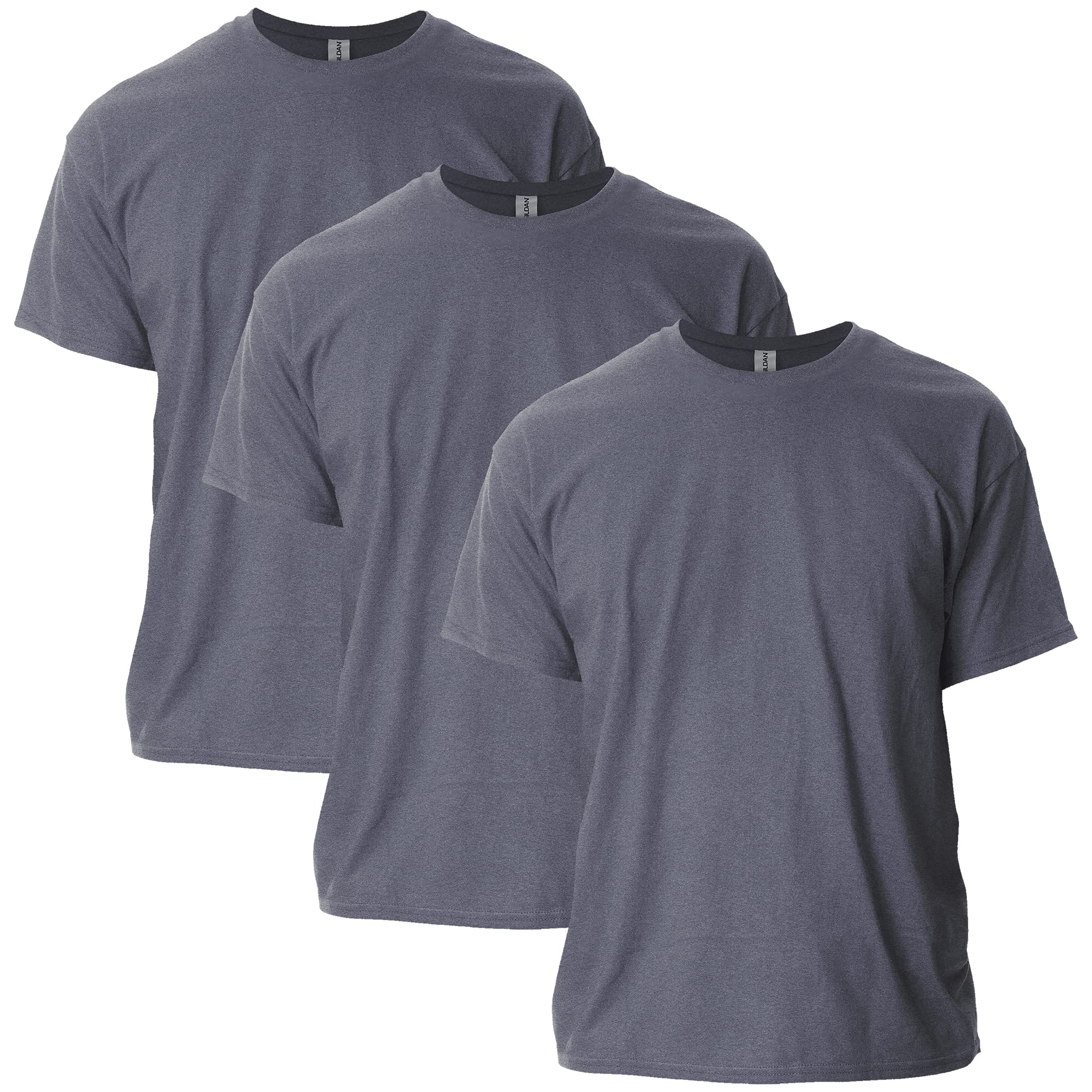 Gildan Men's Ultra Cotton T-Shirt, Style G2000, Multipack, Dark Heather (3-Pack), XXL (Pack of 3)