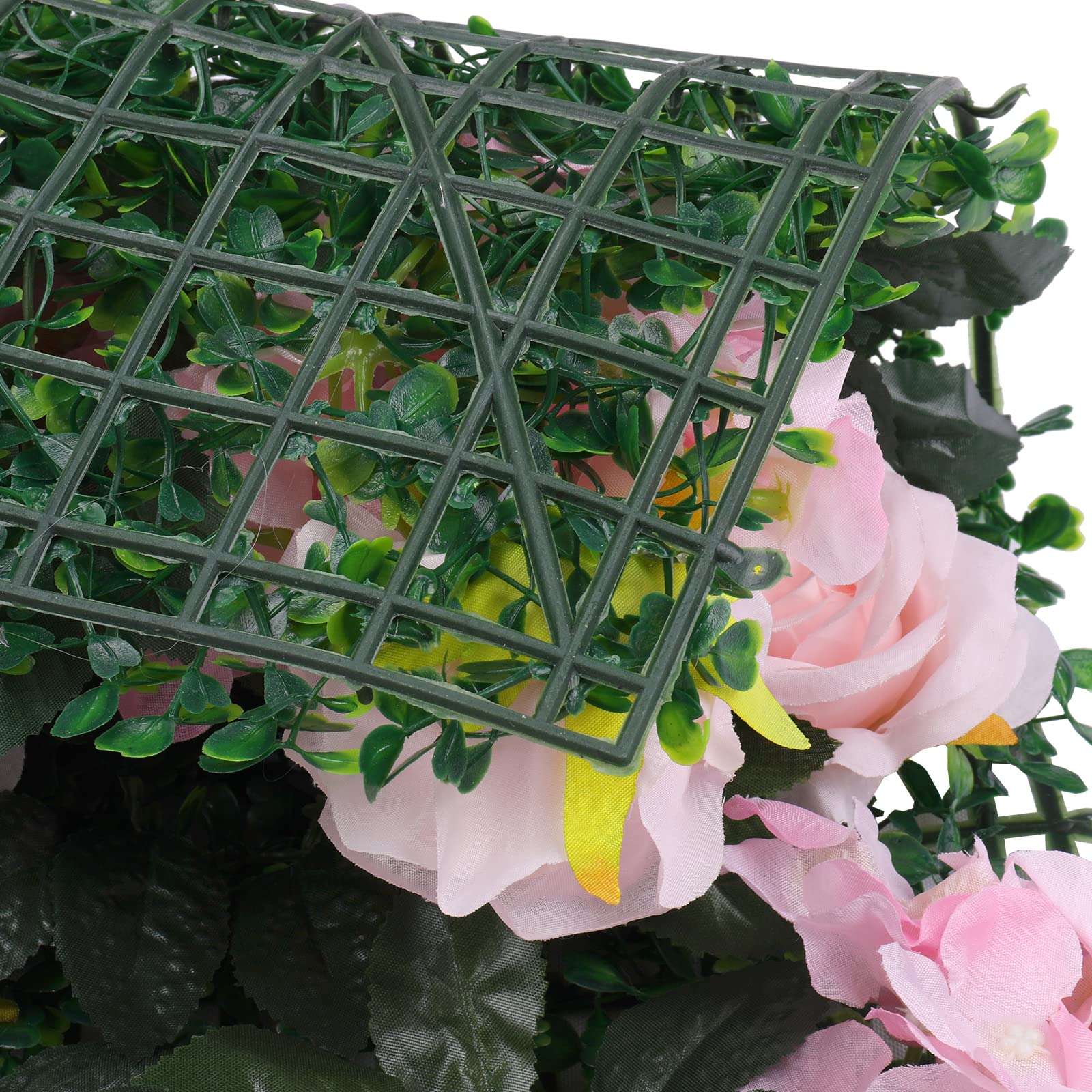 WedDecor Blumenpaneele Wanddekoration Künstliche Blumen Romantische Blumen Hintergrund Hecke Home Decor Hochzeit Party Foto Hintergrund, Novia Rosen & Jasmin, 12 Stück, 60 x 40 cm
