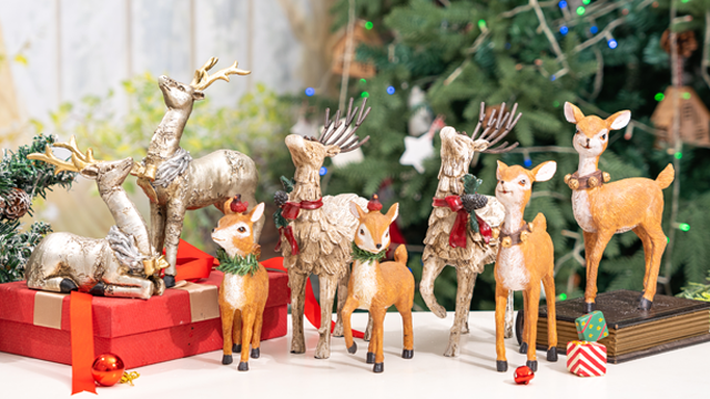 Amazon.com: TZSSP 2-Pack Standing Reindeer Figurines, 8 Inch