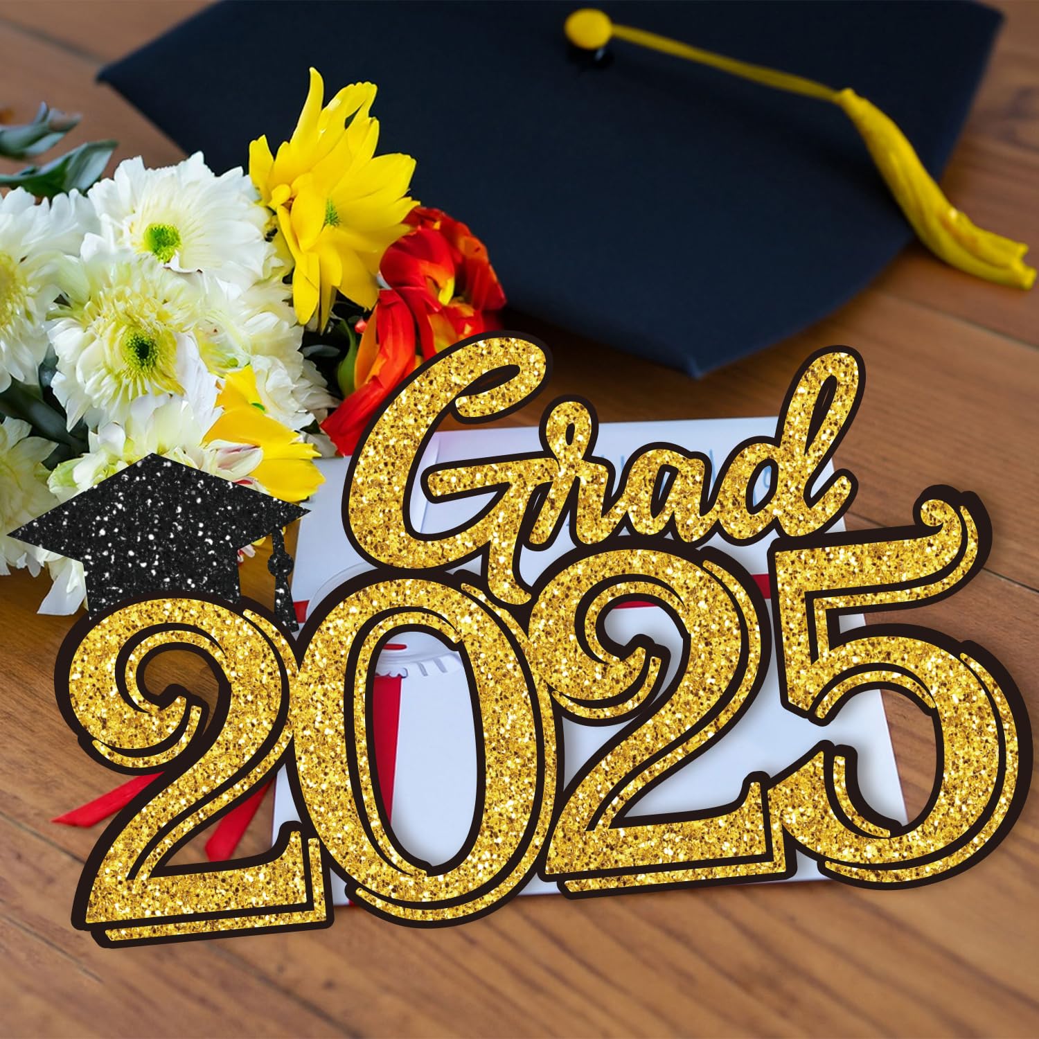 Décorations De Remise De Diplôme 2023 En Bois Pour Fête De Remise De Diplôme 2023 - Accessoires De Photomaton Pour Diplômés - 39 X 24 Cm