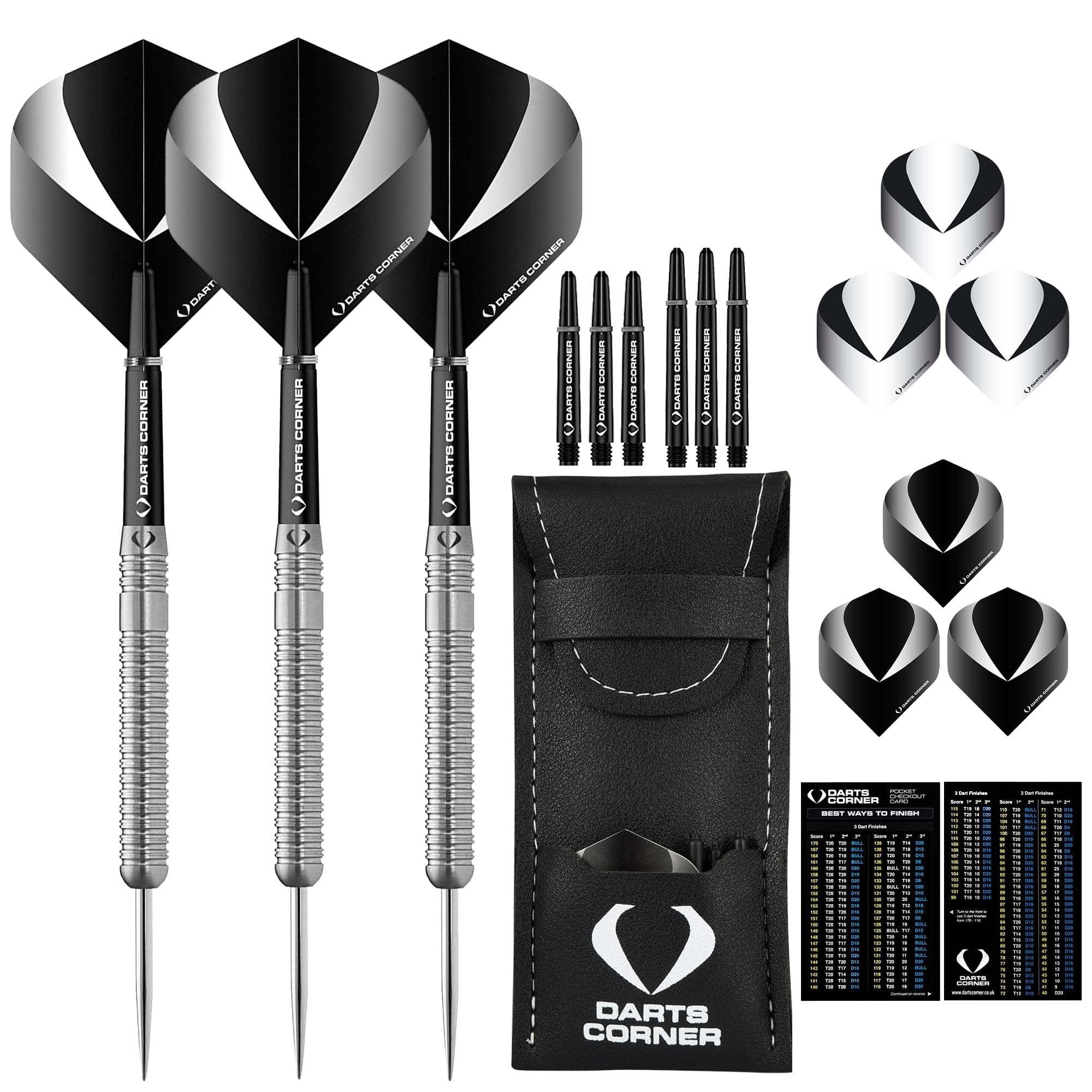 DESIGNA DARTS Corner Gallant Steel Tip Dart Set | Ringed Grip 90% Tungsten Barrel | M1, Personalised, 25g (D0689-PERS)