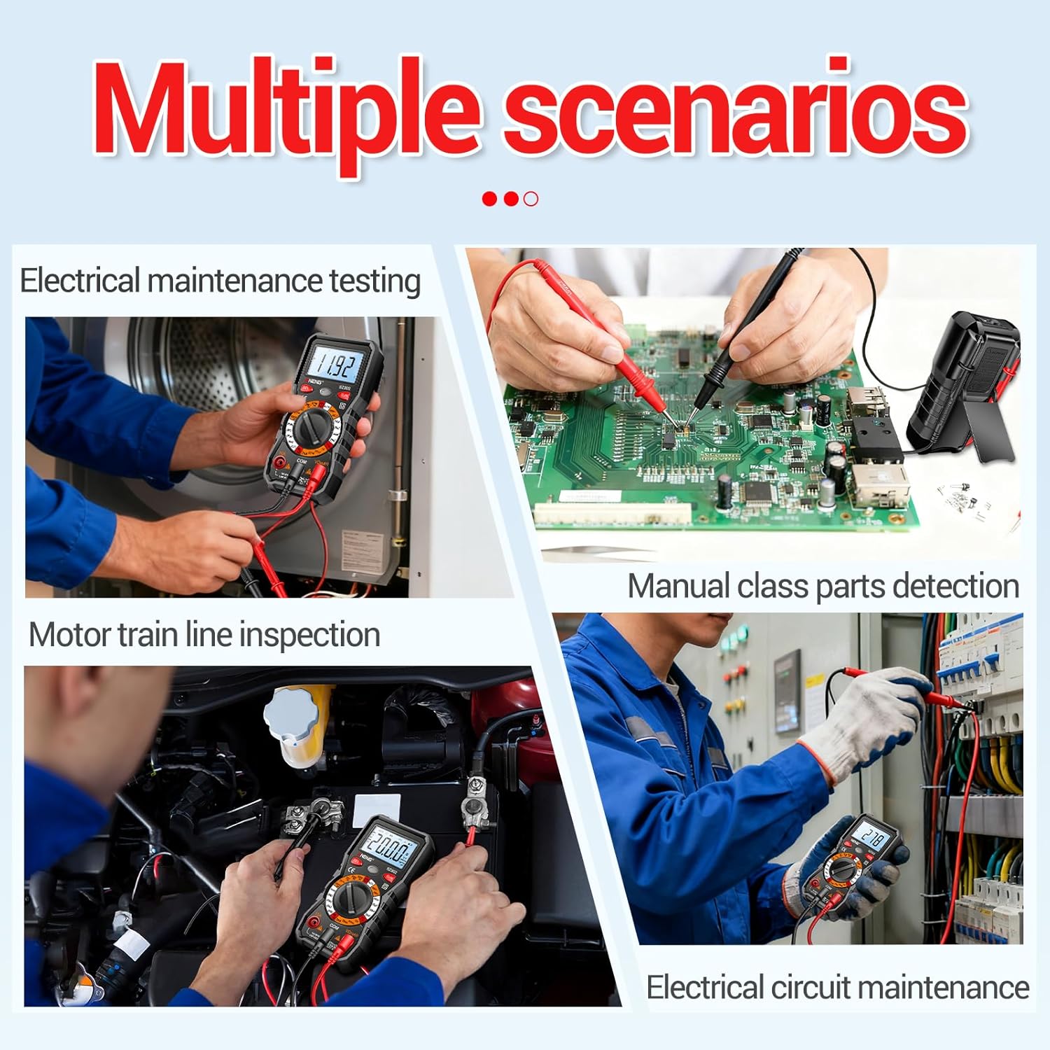 ANENG Multimeter with Backlit LCD,Ohm Volt Amp Meter,Non Contact Voltage Tester Measures DC AC Voltage,Current,NCV,Resistance,Continuity,Diodes,Electric Tools for Automotive Battery Test