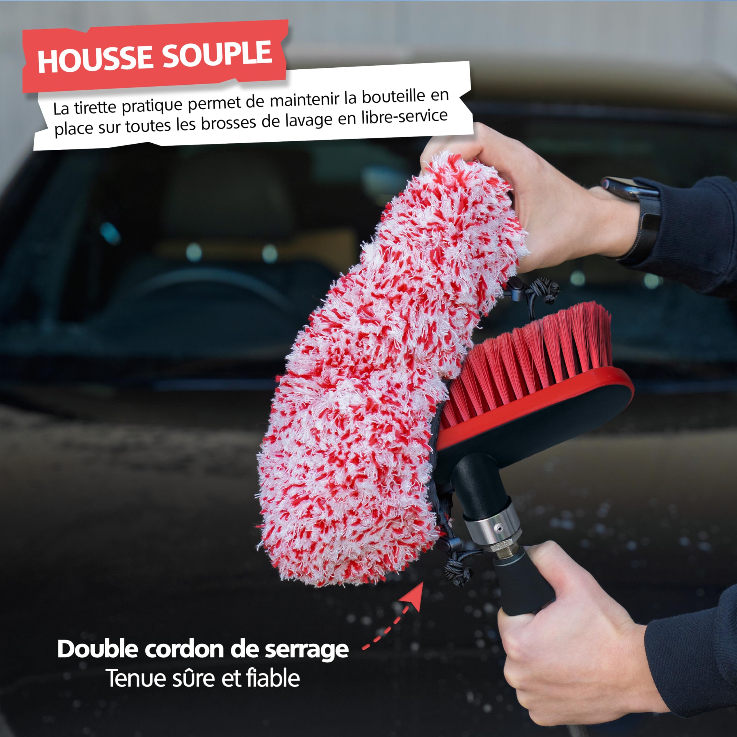 SPRINGER ZX1700 - - Housse de Brosse en Microfibre - - Universelle pour Toutes Brosses SB - - Ultra Absorbante et Douce pour la Peinture - - Housse Lavable en Machine avec Diffusion de Mousse