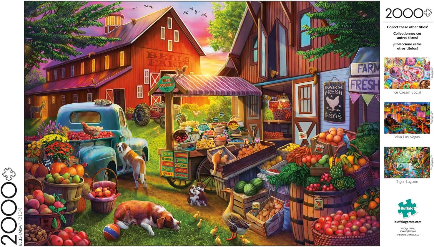 Buffalo Games - Bell's Farm - 2000 Piece Jigsaw Puzzle