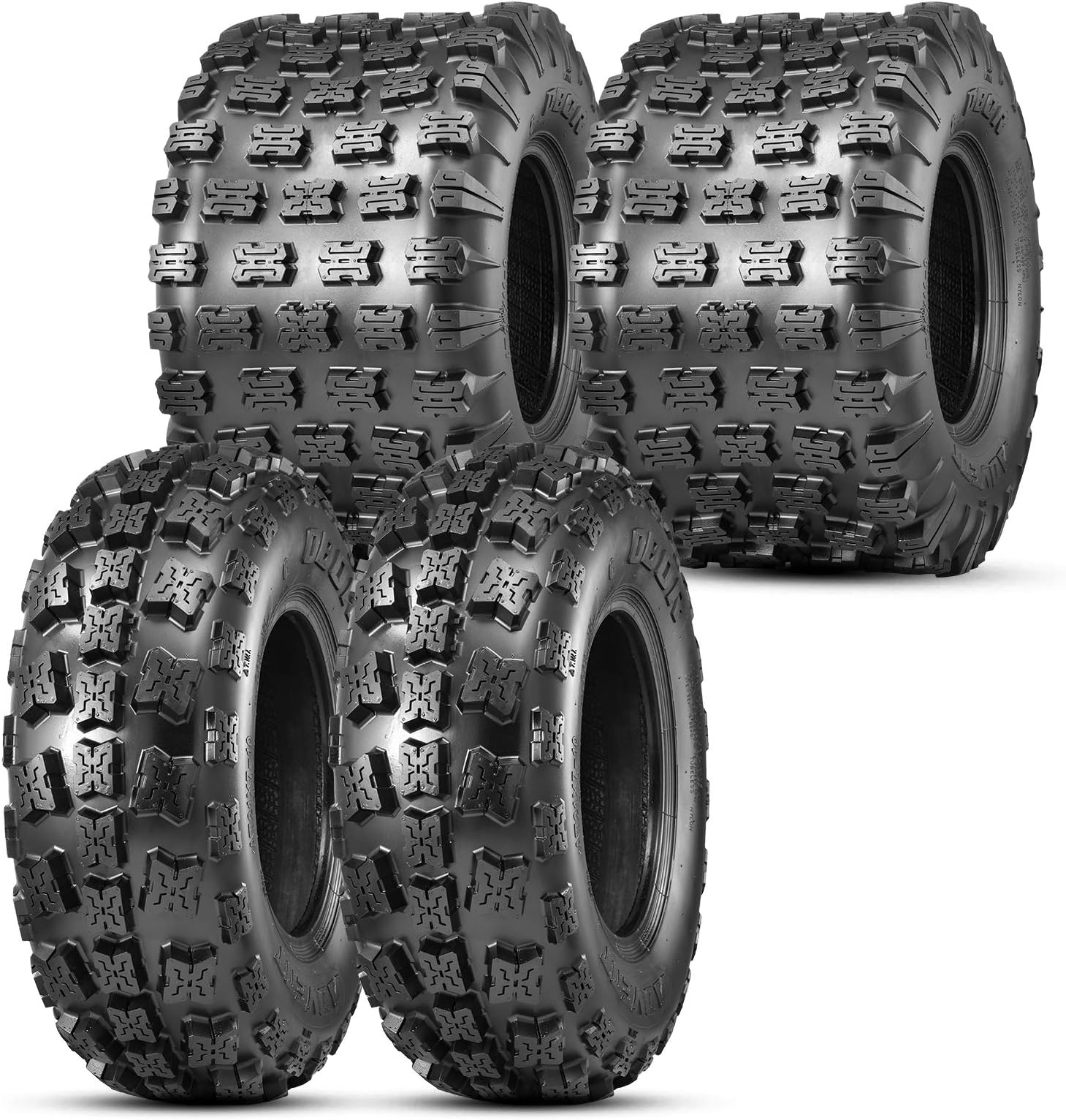 - OBOR Advent ATV Tires 21x7-10 Front and 20x11-9 Rear,6 Ply Sport ATV Tires for XC Terrain,Hardpack,Intermediate,Loose Loam,Sand Terrain,Mud Terrain(4 Pack,GNCC Champion Tire)