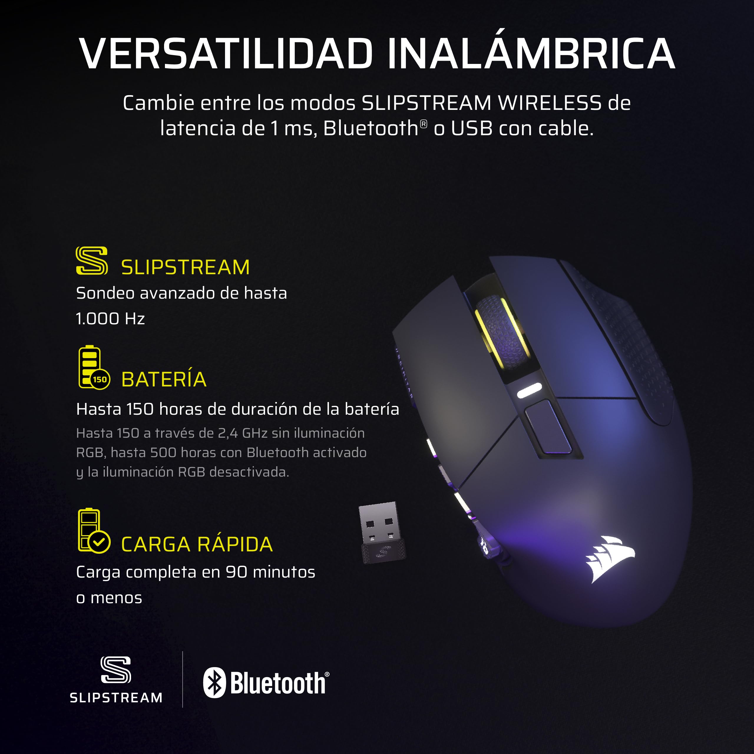Corsair Scimitar Elite Wireless SE MMO Ratón para Juegos – Gunmetal | 33,000 DPI, 16 Botones Programables, Key Slider Ajustable, Elgato Virtual Stream Deck, 1.000Hz, PC, PS5, PS4, Xbox, Mac