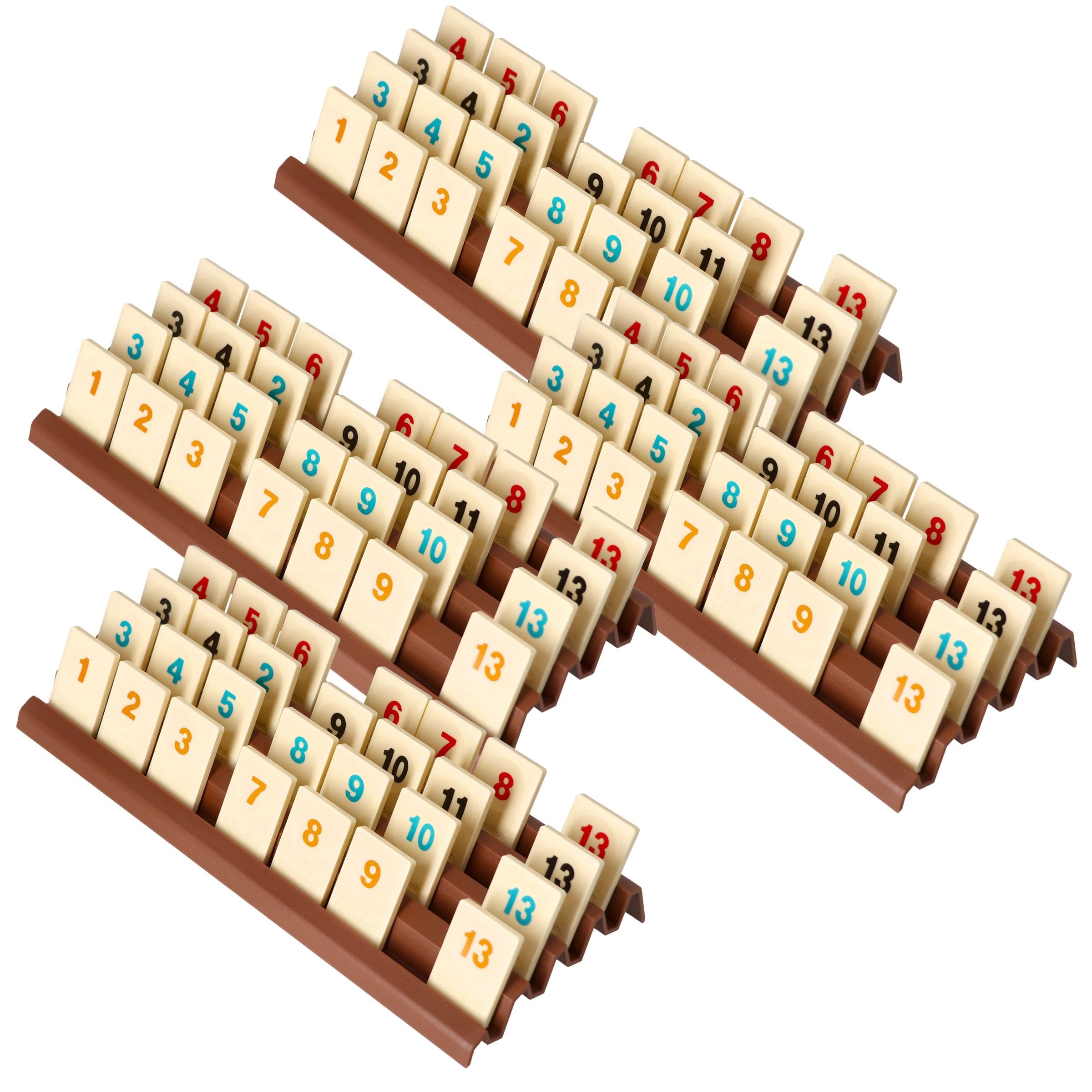 Feldherr Tile Holder for Compatible with Rummikub - 25 cm Tile Rack with 4 Rows, Durable Injection-Molded Plastic, Stackable, Easy to Grip, Multiple Colors โ image 1