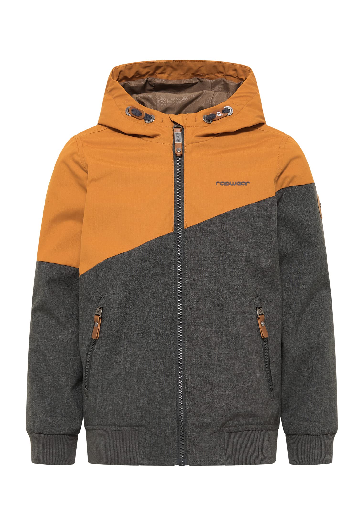 Ragwear Jungen Jacke Übergangsjacke Jowell Blouson Anorak Freizeitjacke mit Blockstreifen wasserabweisend