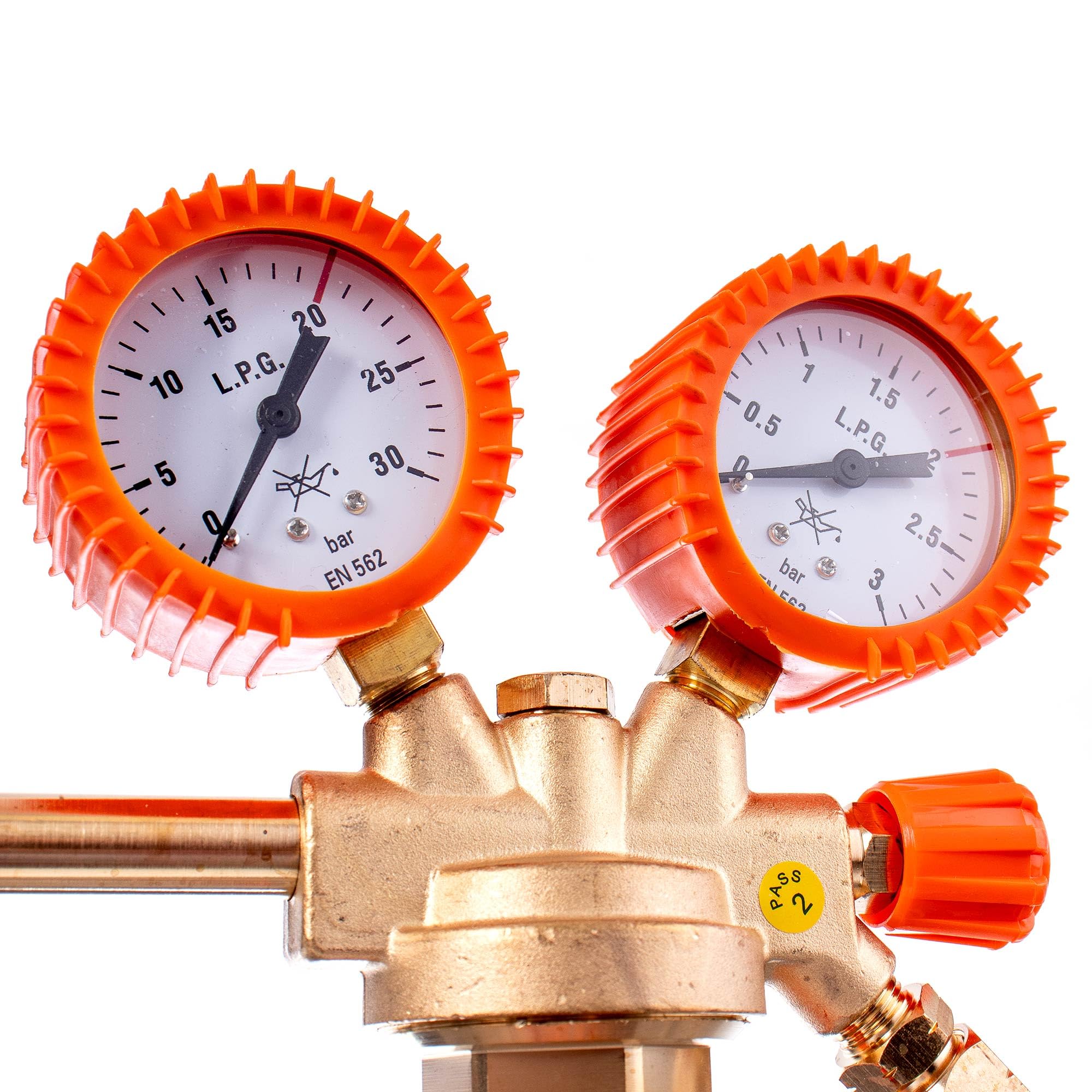 TC TECHNIC Réducteur pression Régulateur pour gaz Propane Butane LPG avec Deux Manomètres