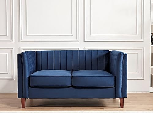 Miniatura 10 de Container Furniture - Moderno sofá de terciopelo de lujo para sala de estar con espuma de alta densidad, tapicería de tela suave, cojines extraíbles