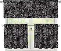 Vista 64 de Juego de 250 cortinas de cocina con bandera estadounidense para ventanas, fácil de instalar, cortinas cortas de 24 pulgadas con bolsillo para barra