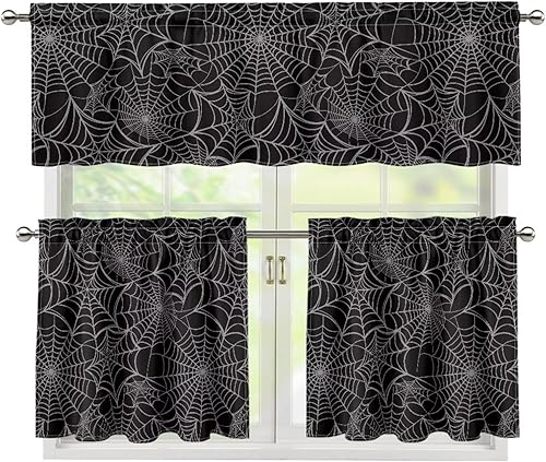 Miniatura 64 de Juego de 250 cortinas de cocina con bandera estadounidense para ventanas, fácil de instalar, cortinas cortas de 24 pulgadas con bolsillo para barra