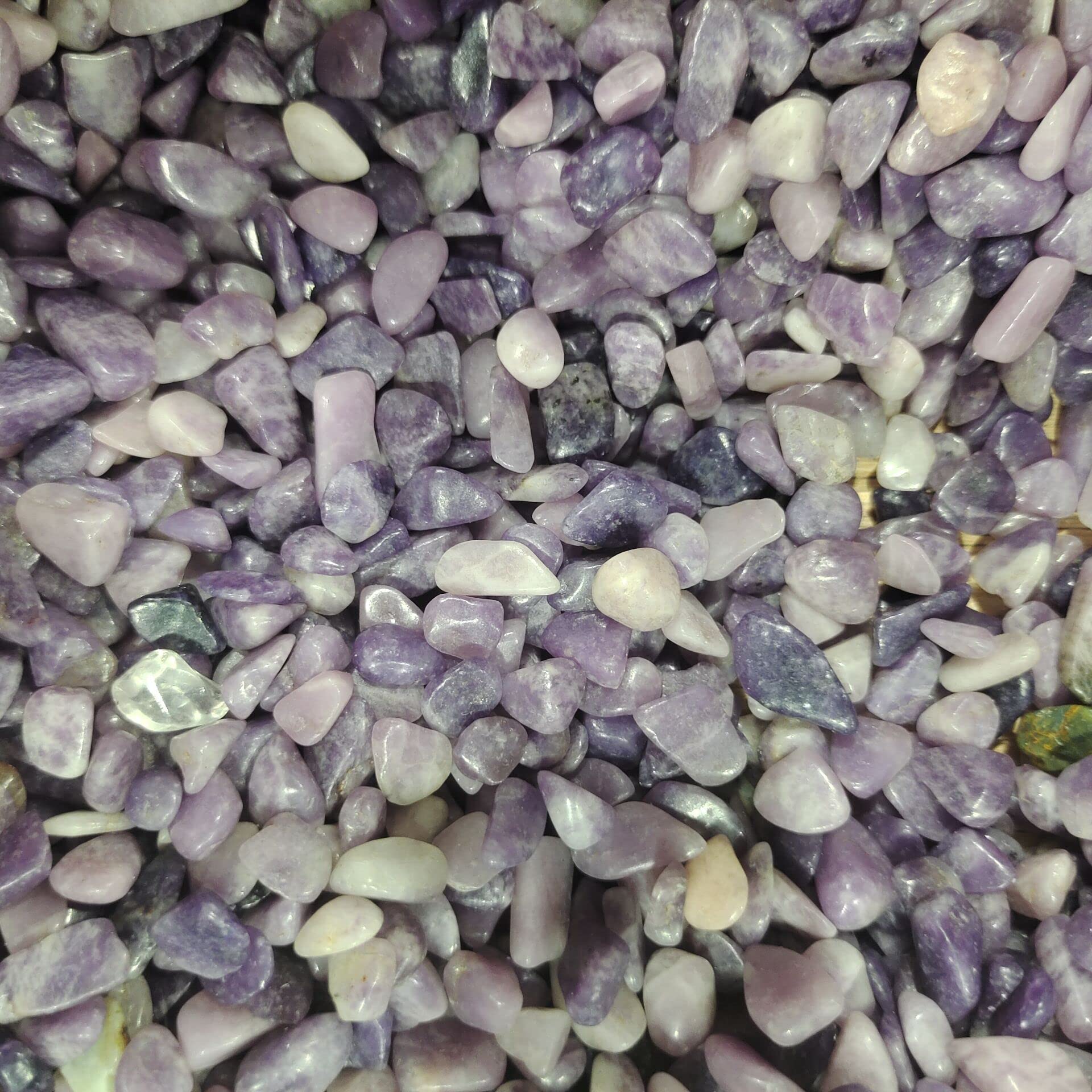 Guijarros Piedras Grava para peceras Decoraciones, Decoración del hogar Duobao Crystal Reiki Mica Stone Acuario Jardín Decoración Regalos Varios tamaños(300g)