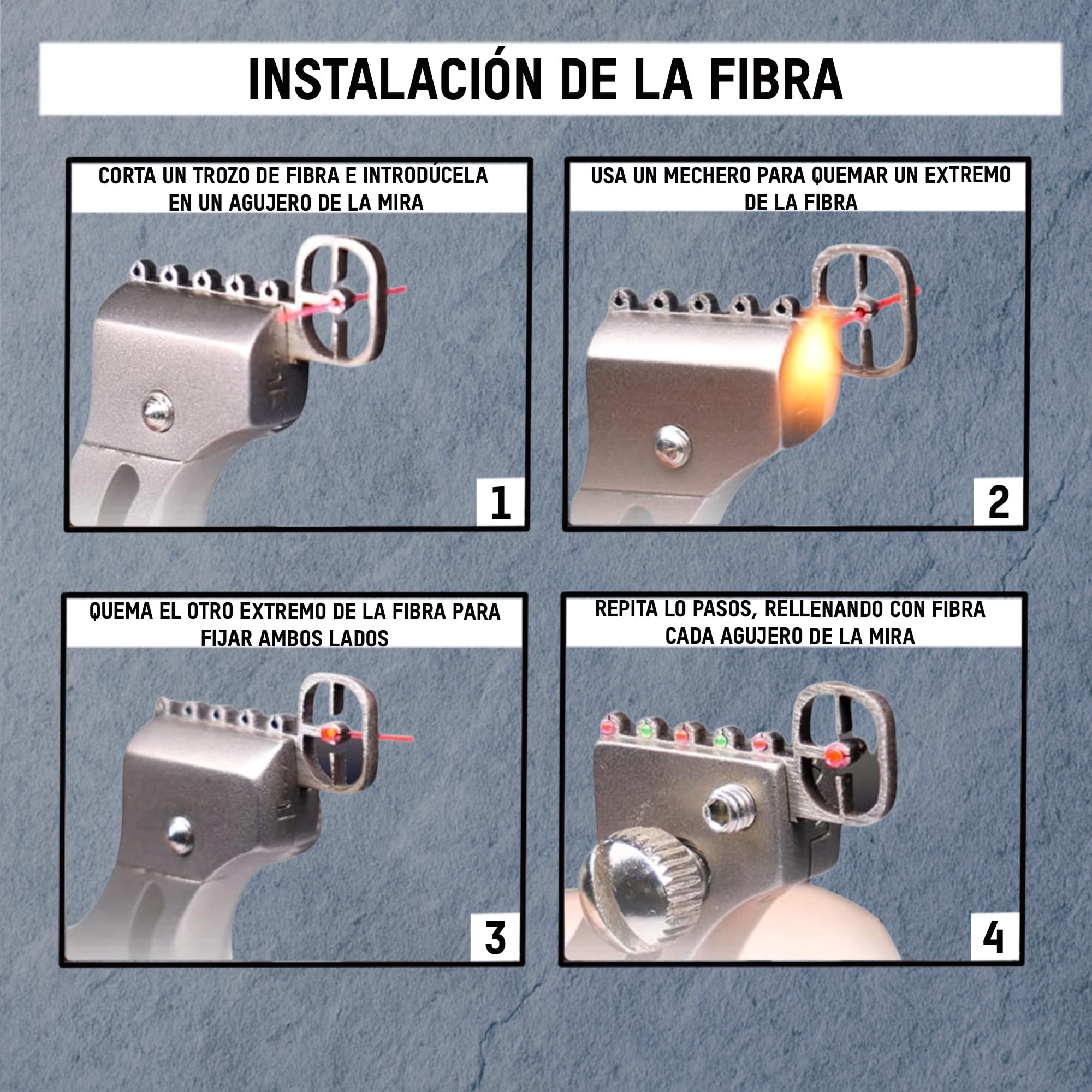 Tirachinas Clásico de Acero Inoxidable + 100 Gramos Munición de Arcilla 9 mm