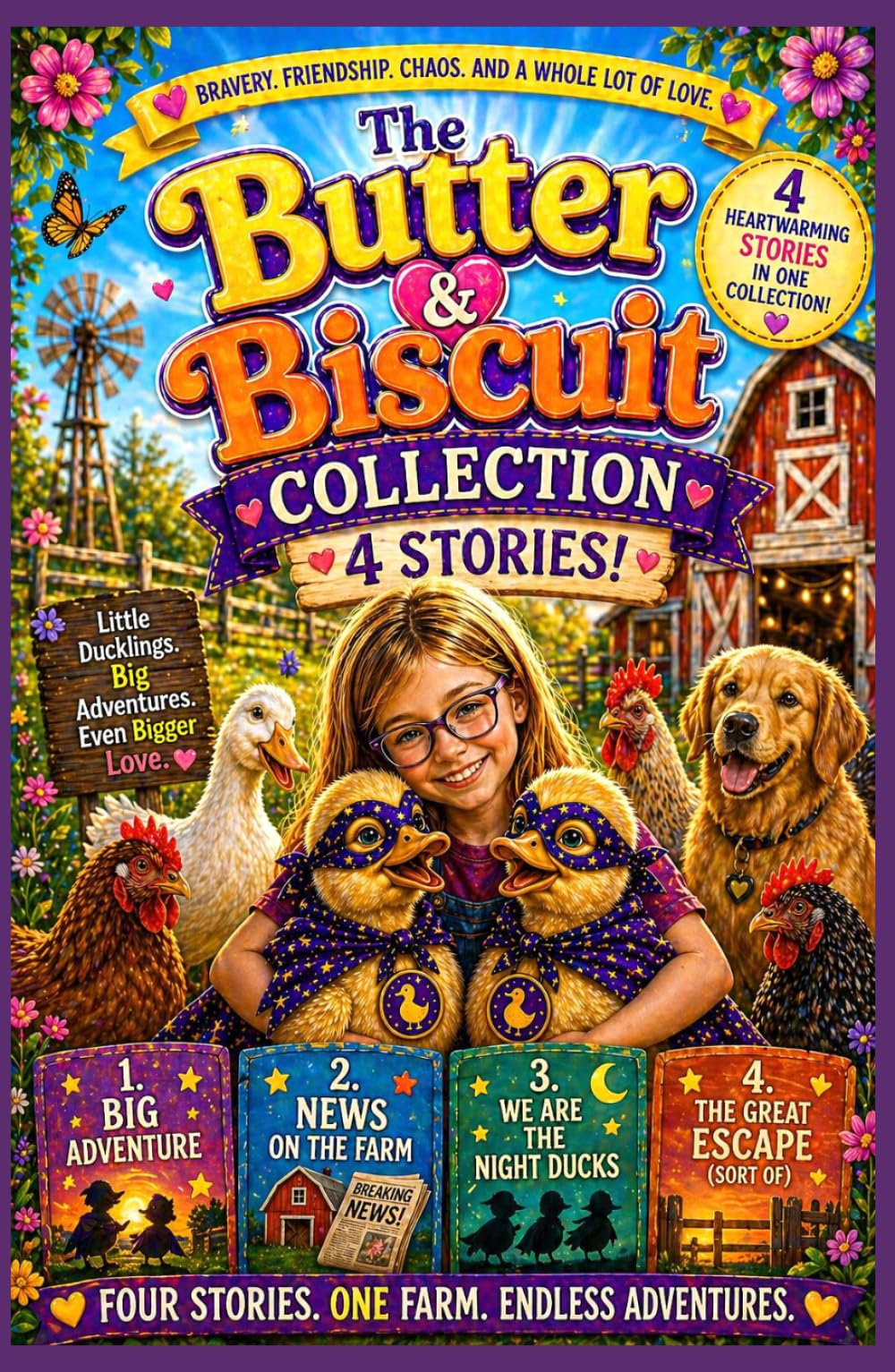 The Butter & Biscuit Collection: 4 Heartwarming Farm Adventure Stories About Friendship, Bravery, and Love (Butter & Biscuit Adventures)