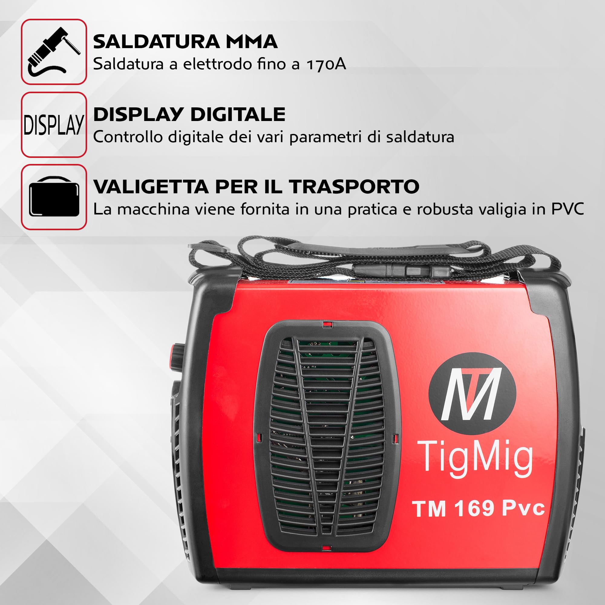 TIGMIG WELDING INVERTER TM 169 170 PVC AMP MMA ELECTRODE PVC ROBUSTEN accesorios completos