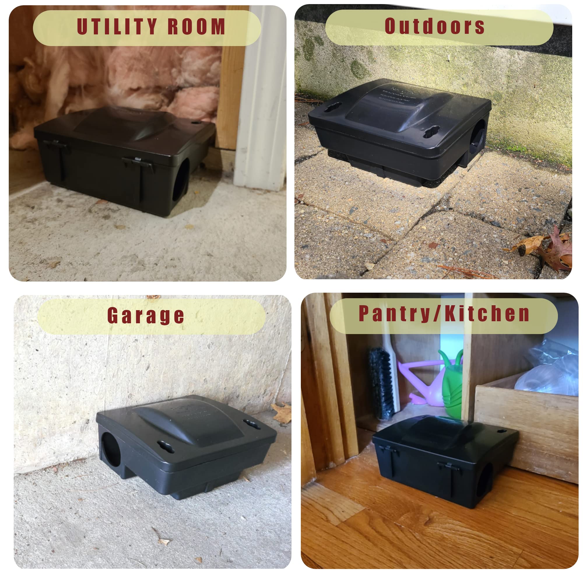 Buy Rat Bait Station 2 Pack Rodent Bait Box with Dual Keys