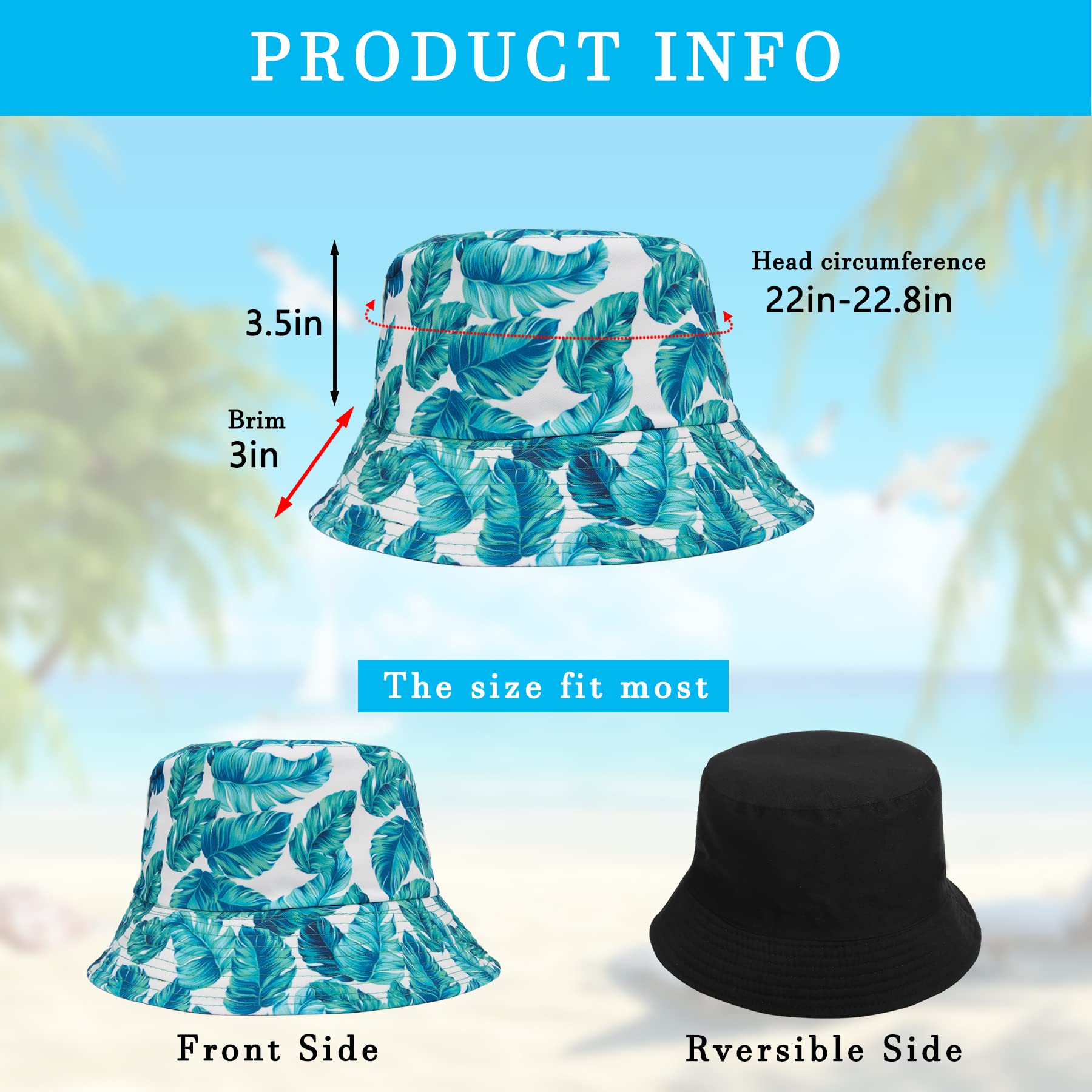 Feng Shui， Sombreros de Pescador para Mujer - Sombreros de Sol de Playa de Verano de algodón Reversible Sombrero de Pescador Plegable para Viajes Playa Senderismo Reino Unido