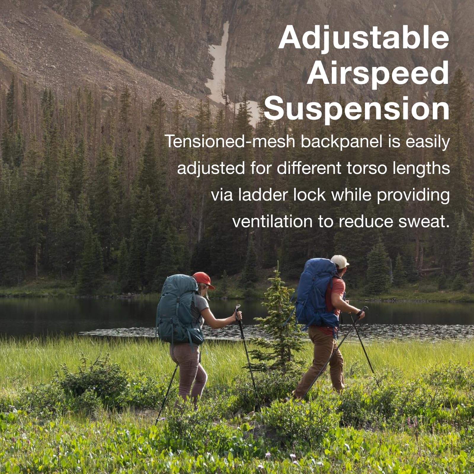 Osprey Rook 65L Men's Backpacking Backpack, Dark Charcoal/Silver Lining, Extended Fit