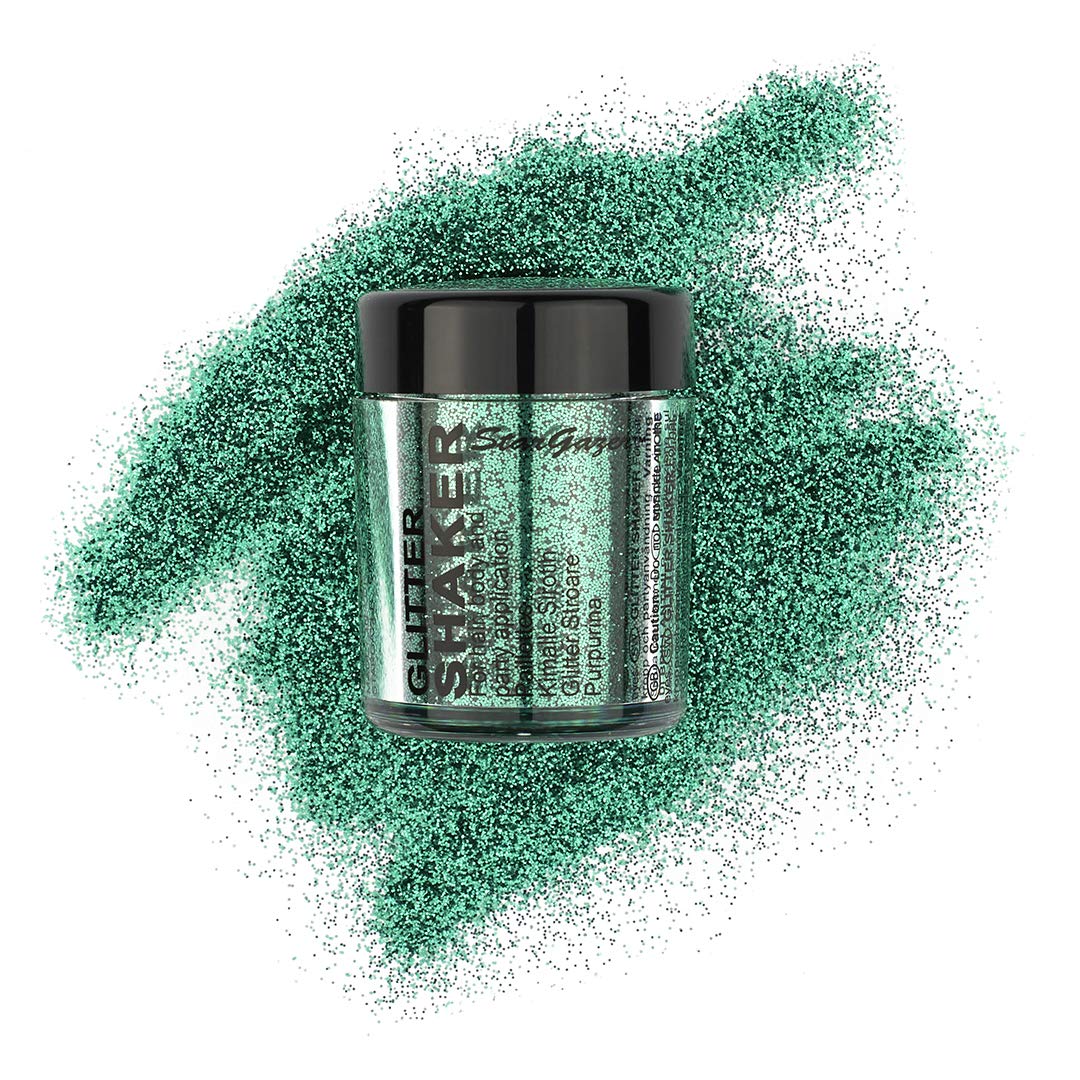 Stargazer Glitter Shaker, Pernoid. Cosmetic glitter powder for use on the eyes, lips, face, body, hair and nails.