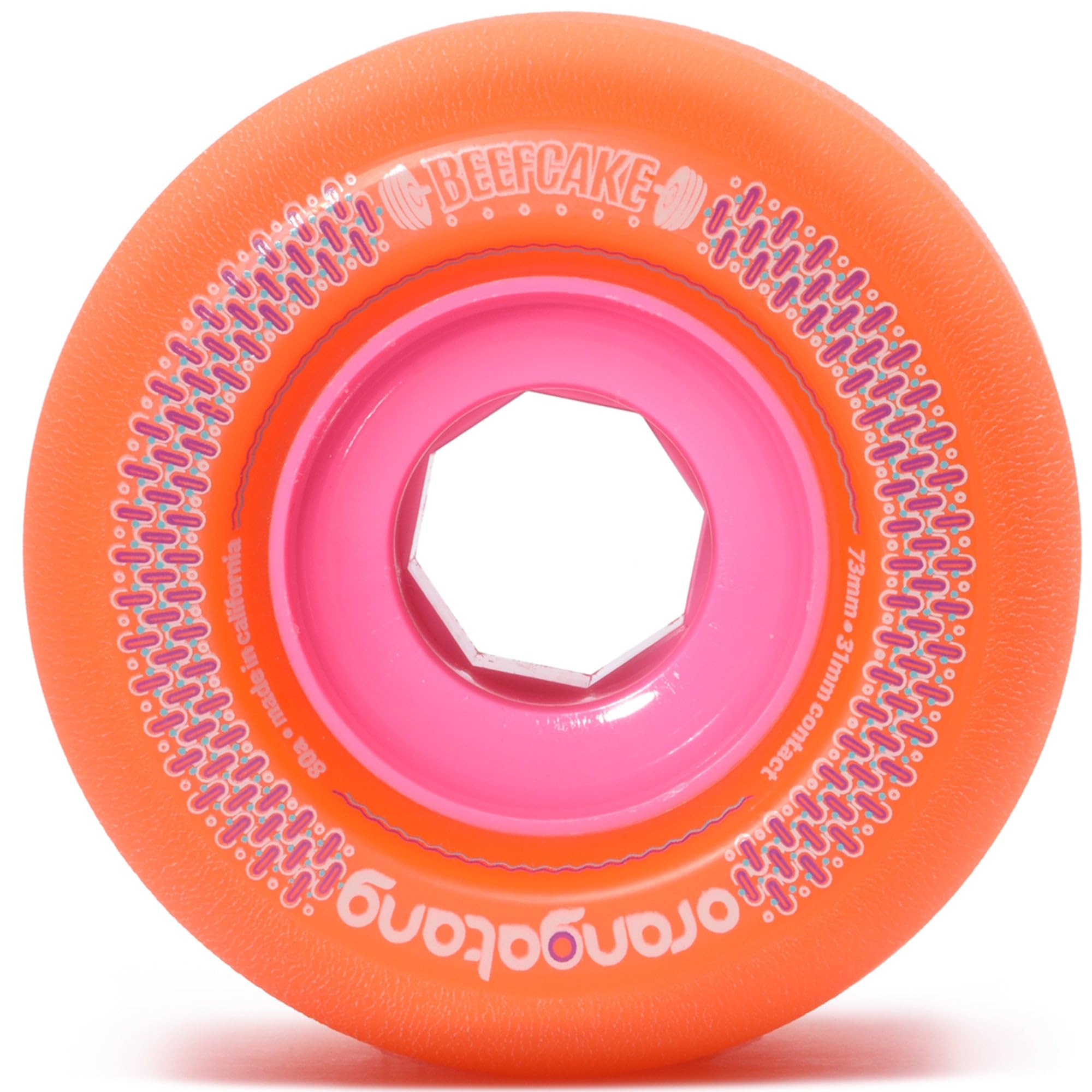 Amazon.com : Orangatang Beefcake 73 mm 80a Freeride Longboard