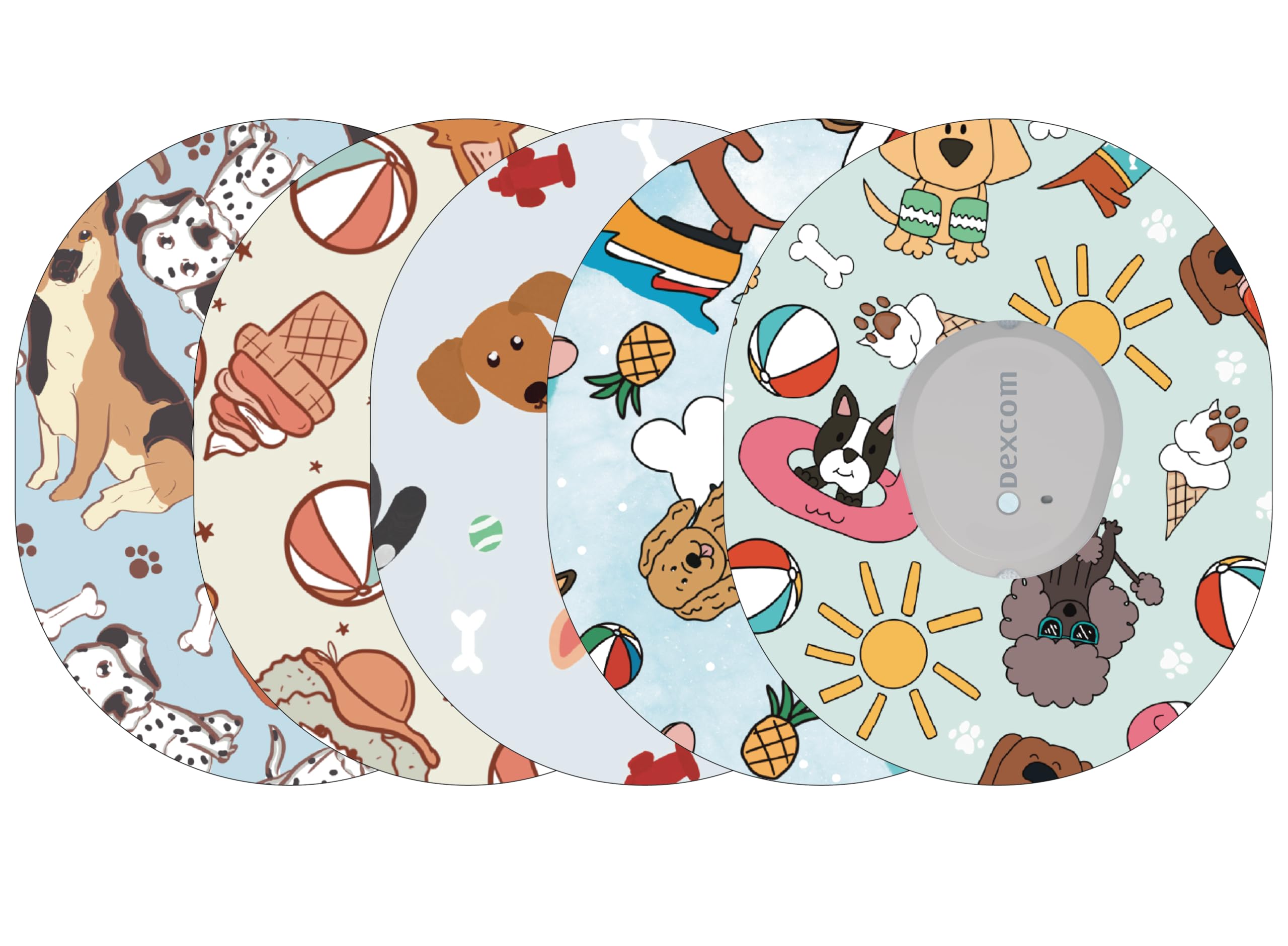 Glucomart Adhesive Patches for Dexcom G7, Dexcom Stelo, and Infusion Sets (5 Count) – Maximum Strength CGM Patches, Waterproof & Hypoallergenic (Dogs