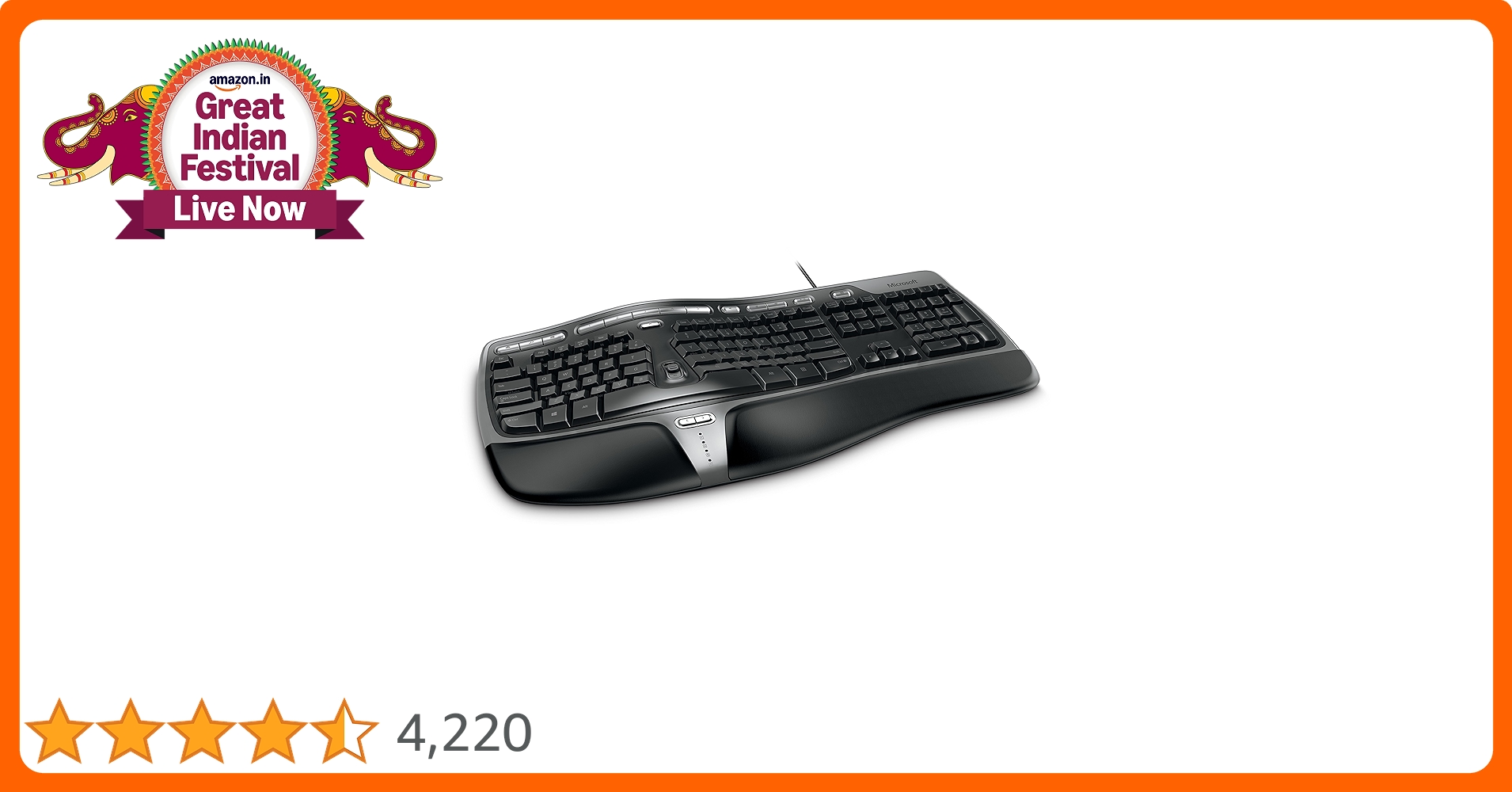 【未使用】Natural Ergonomic Keyboard 4000 Amazon.in: Buy Microsoft Natural Ergonomic Keyboard 4000 for