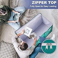 Vista 6 de Bolsas de mudanza StorageRight - Cajas de mudanza resistentes, contenedores de almacenamiento con cremallera, asas reforzadas y bolsillo