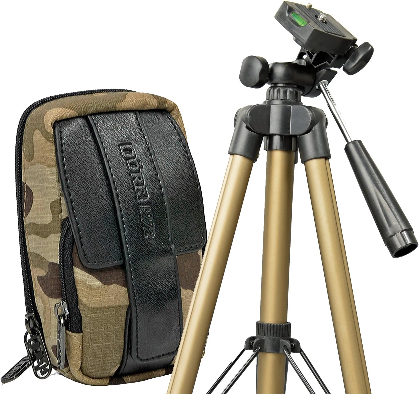 Camera Accessory Set with Outdoor Camouflage Camera Bag, Ultra-Light Compact Travel Tripod and Tripod Bag