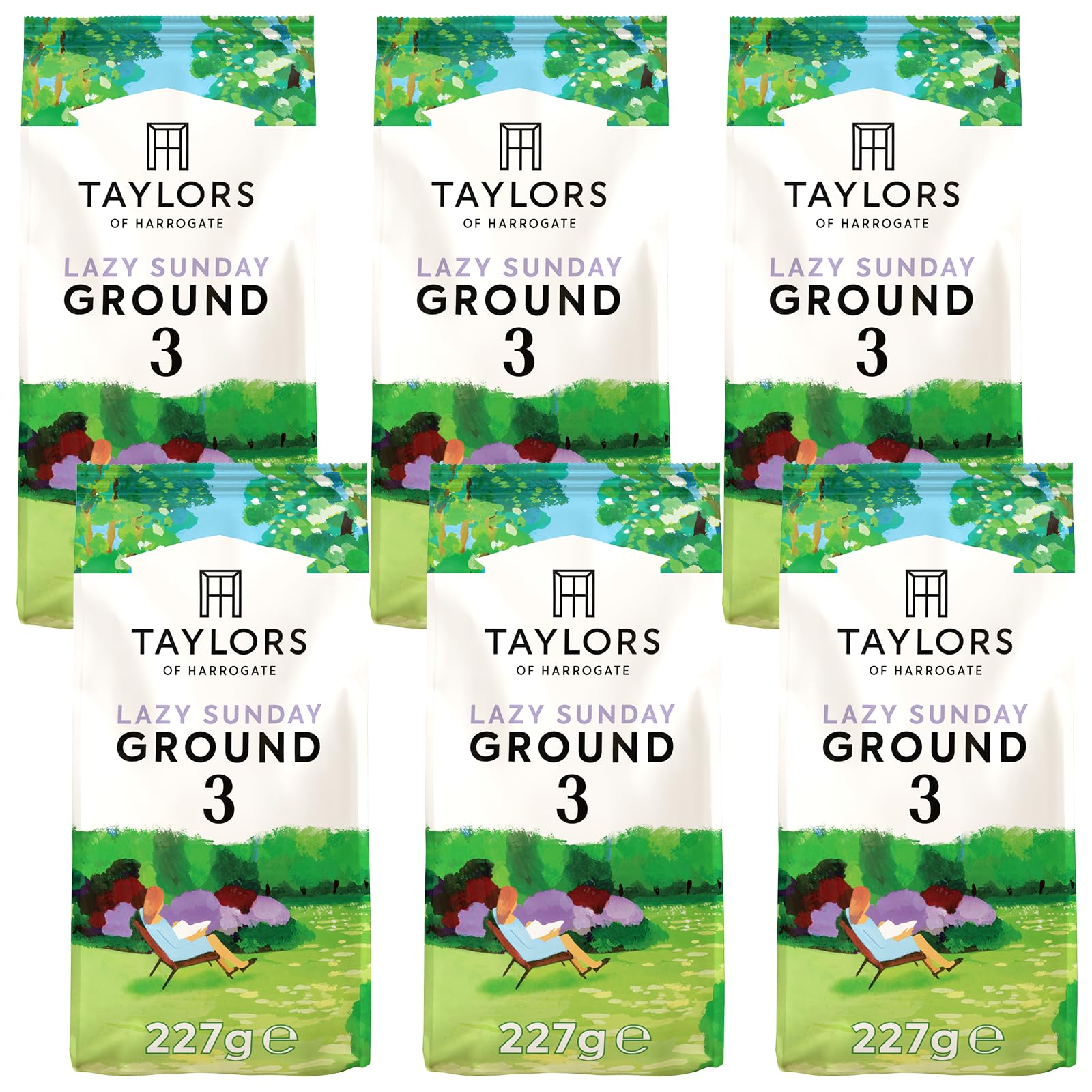 Lazy Sunday Ground Coffee, 227g (Pack of 6)