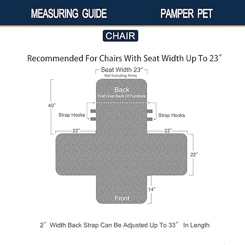 Miniatura 8 de Funda acolchada para silla con diseño de retazos de corazón burdeos, 23 pulgadas de ancho de asiento, protector de muebles antideslizante, correa de