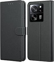 Leacckl Case for Xiaomi 13T / Xiaomi 13T Pro, Premium PU Leather Wallet Protective Case, [Card Holders] [Stand Function] Pouch Magnetic Closure for Xiaomi 13T/13T Pro, Black