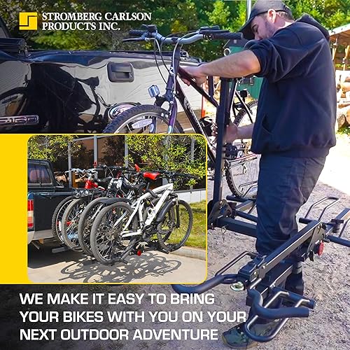 Miniatura 4 de Stromberg Carlson BC-204HD Soporte de plataforma resistente para bicicletas, soporte de enganche plegable para 4 bicicletas, se adapta a receptor de