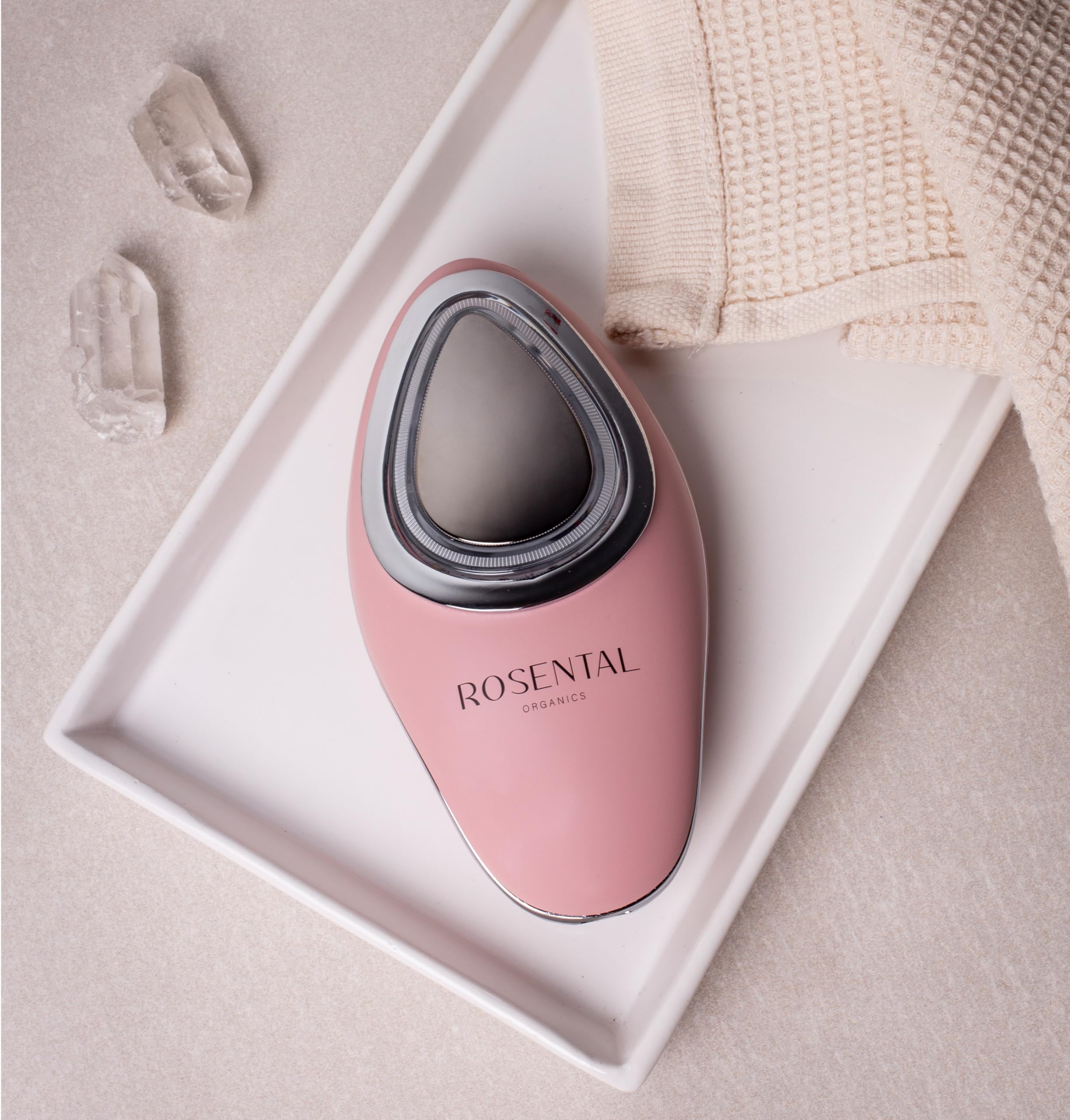 Rosental Organics Multifunktionale EMS Cleansing Brush - 4-in-1 Gesichtsreinigungsbürste/Gesichtsreinigungsgerät mit Vibration, Wärme, Ionentechnologie- Für Tiefenreinigung - Für alle Hauttypen
