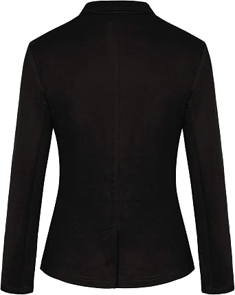 MINTLIMIT Women Clothing RS Womens Casual Basic Work Office Cardigan Tuxedo Blazer Jacket Open Front(Black,Size L)