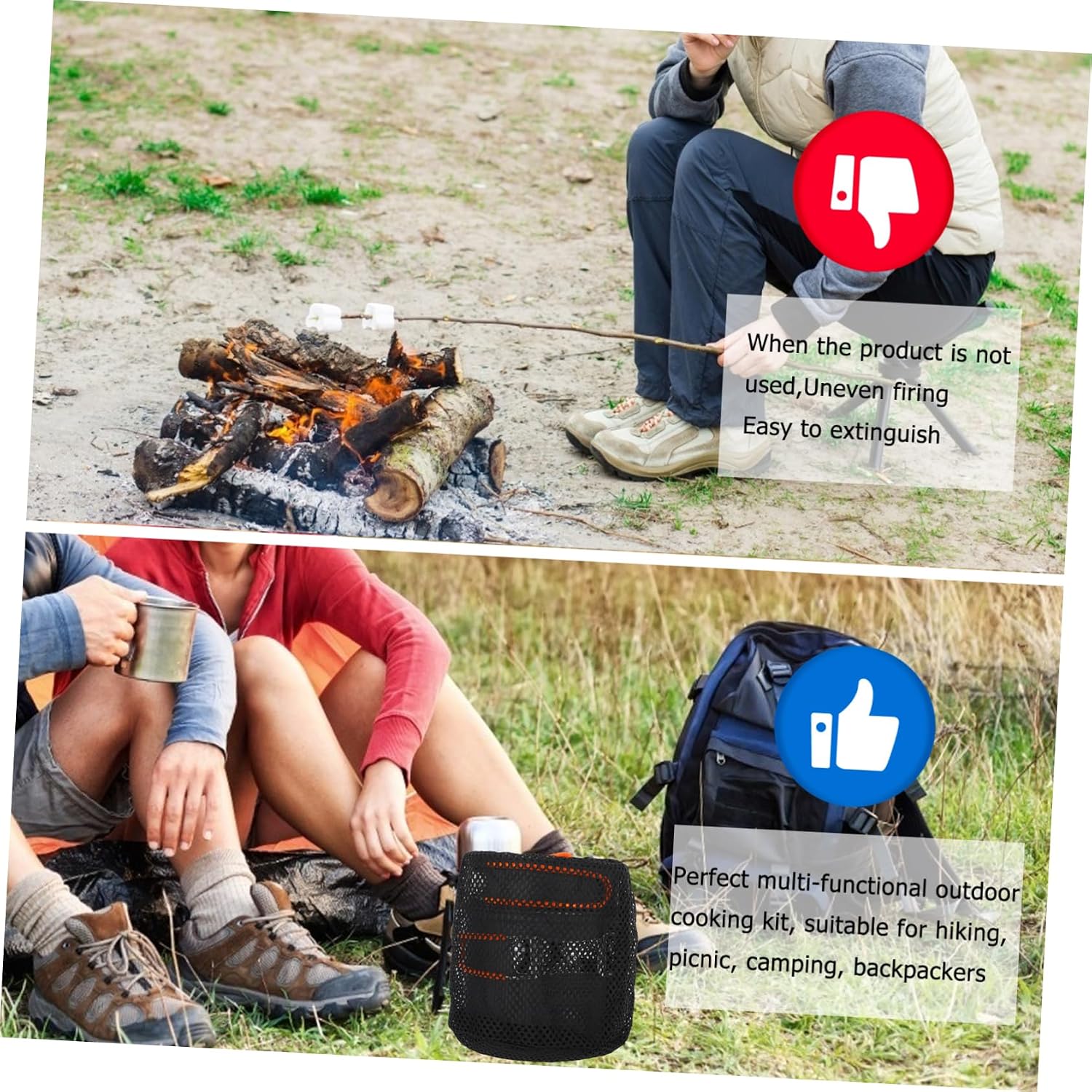 Camping Cooking Utensils Set, Aluminium Alloy Pot Kit for Hiking