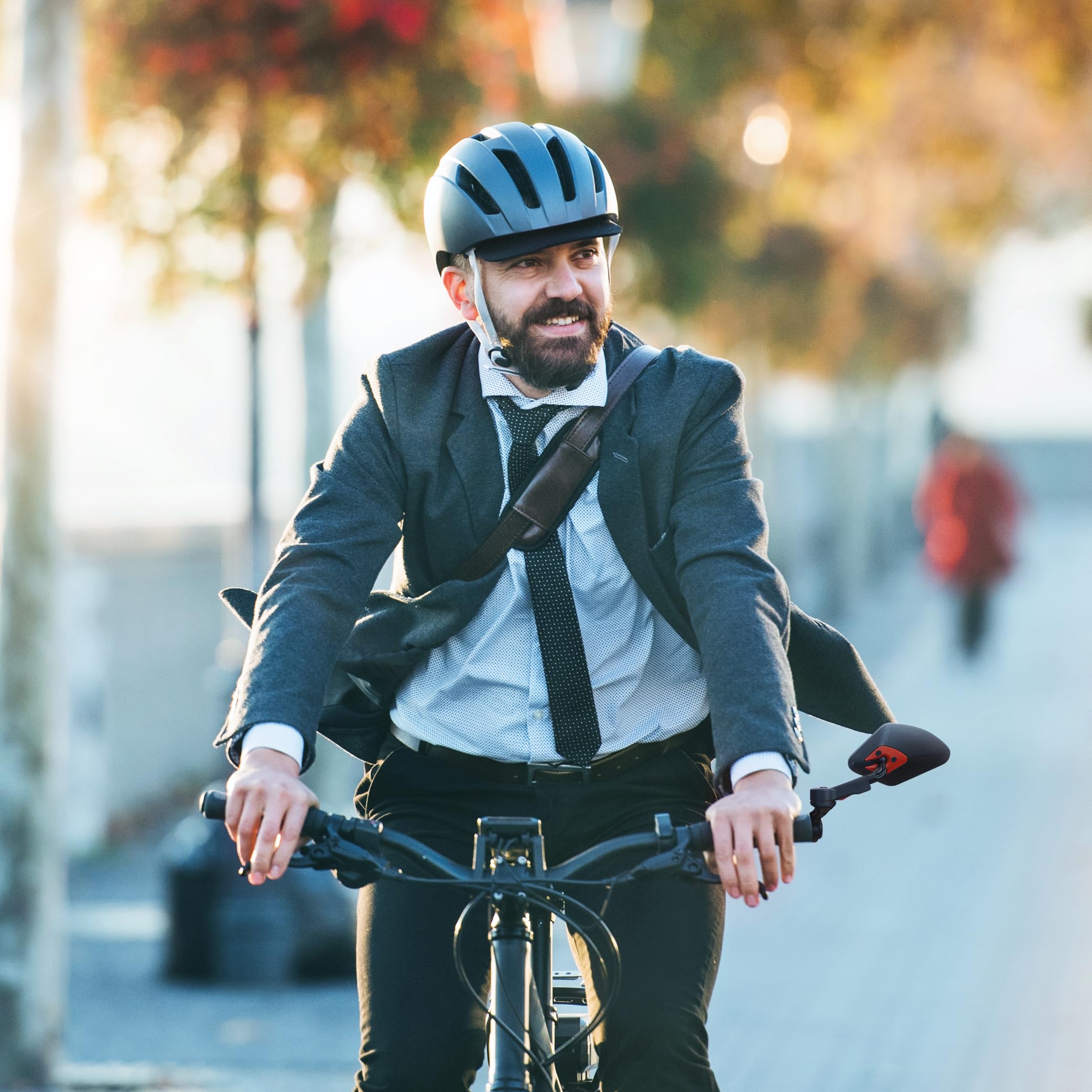 Krampe Fahrradspiegel "KF Sport Typ B"- Made in Germany, stabiler Rückspiegel für E-Bike & Fahrrad, individuell einstellbar, für linke und rechte Lenkerseite erhältlich