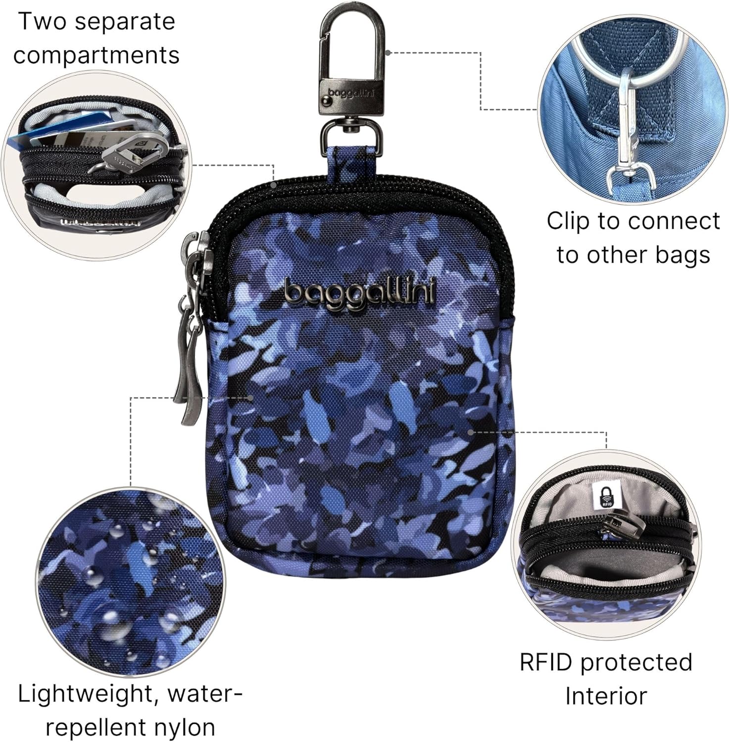 Baggallini womens On the Go Mini Pouch - Image 4