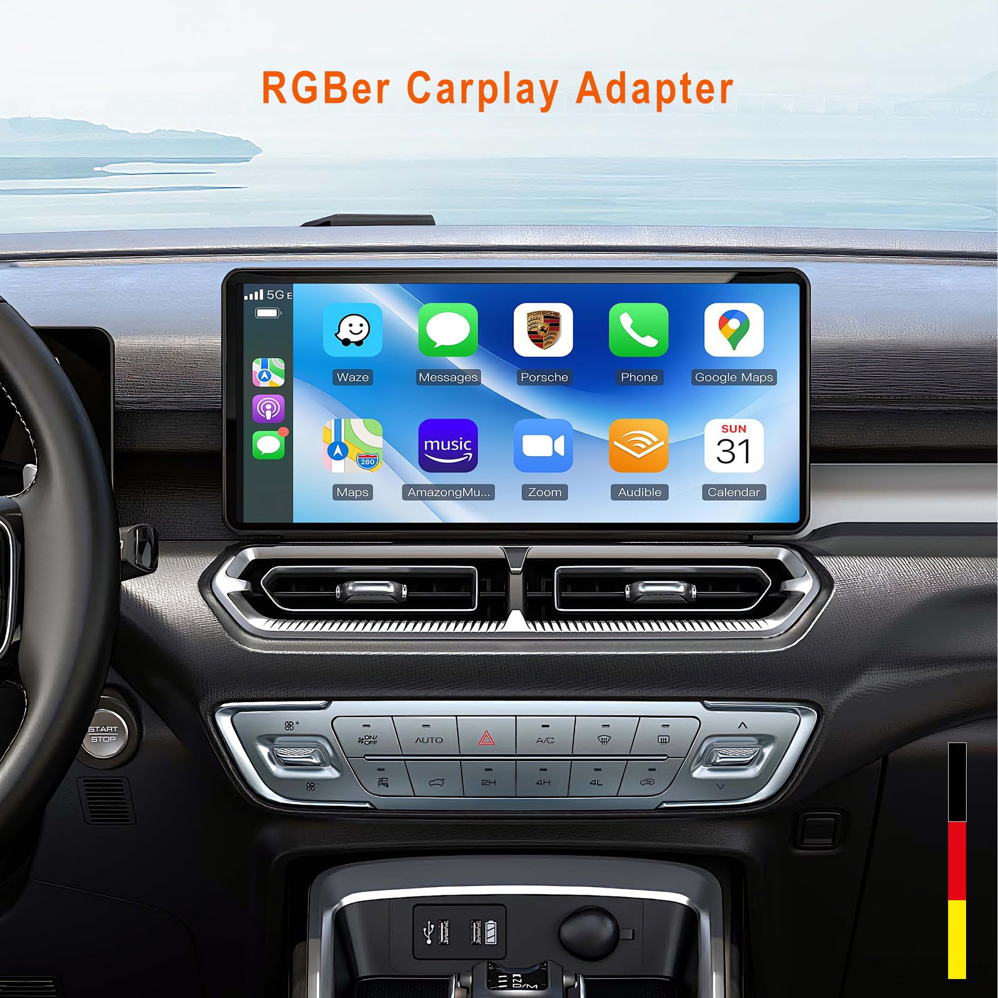 Carplay Wireless Adapter, Kabelloser CarPlay Adapter, kompatibel mit iOS & Android 2 in 1 | Automatische Verbindung und stabil|