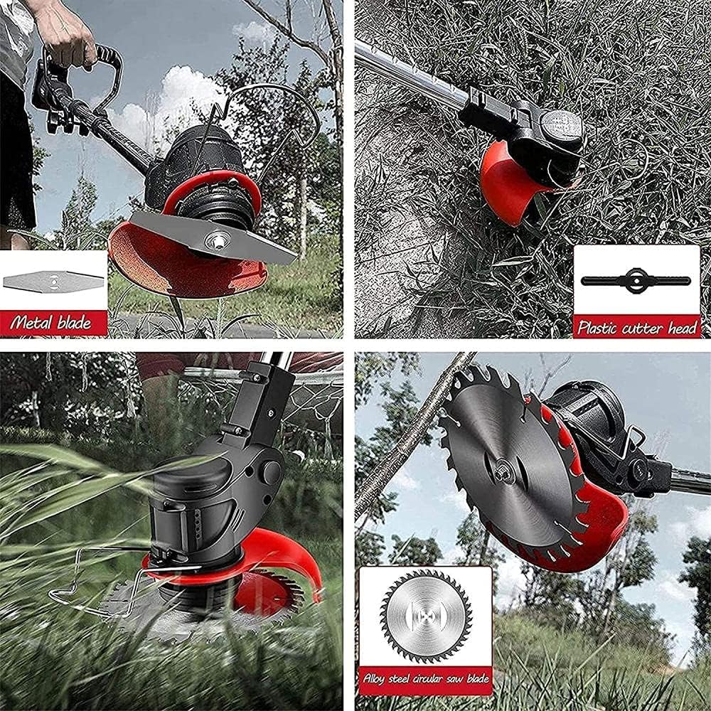 NAKEAH Cortacésped de Mano for el hogar, inalámbrico, Multifuncional, con batería de Litio, cortacésped Recargable, 2 baterías, 2 baterías