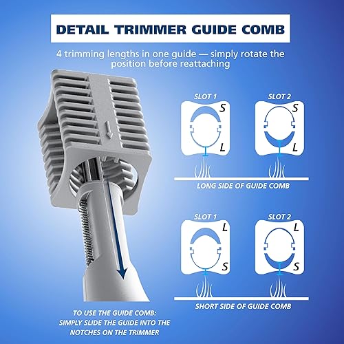 Miniatura 6 de Wahl DualTech - Recortadora de cejas de doble cara con batería de litio para depilación facial para mujer, con agarre de goma, modelo 3026636